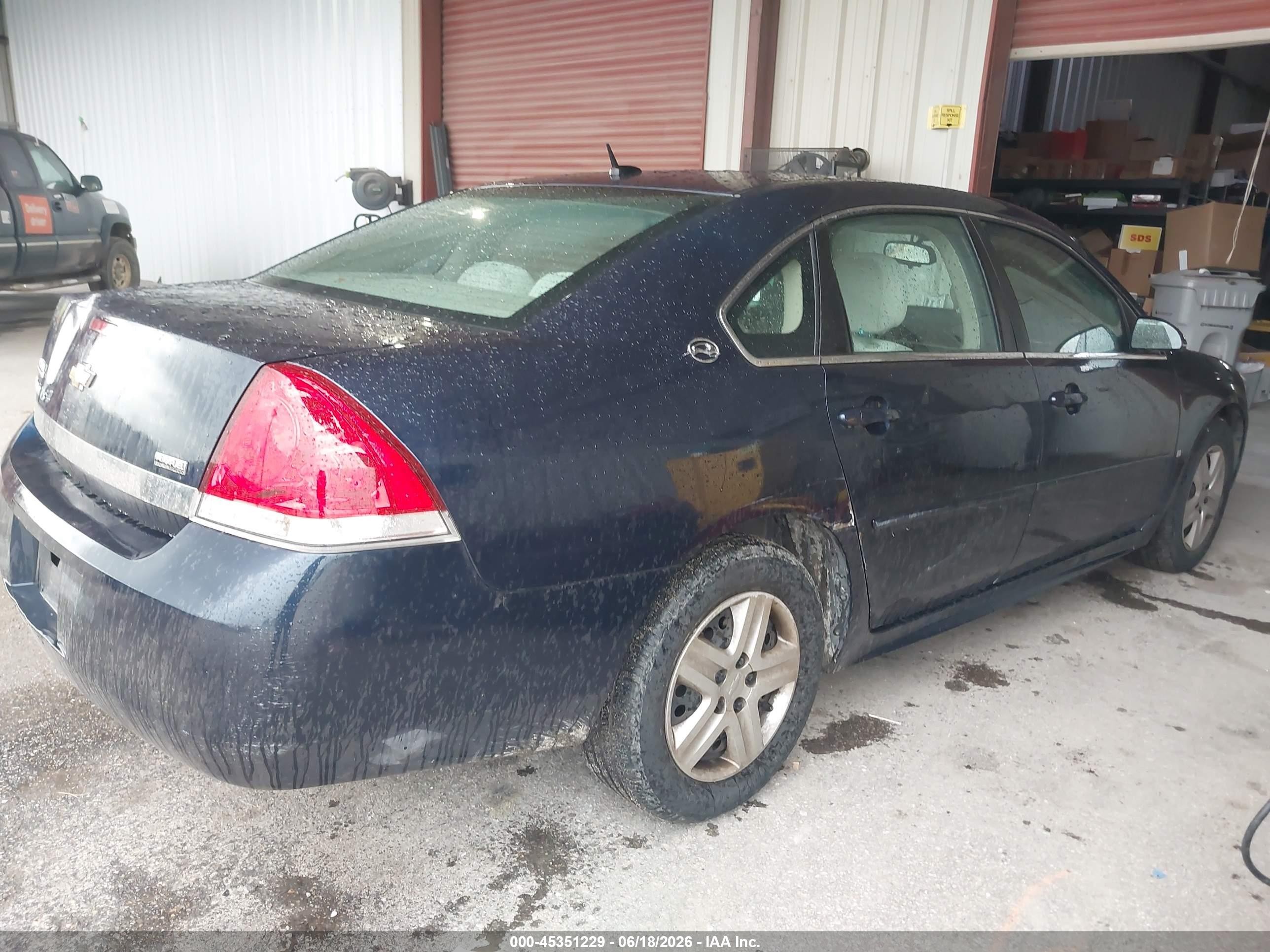 2009 Chevrolet Impala Ls Blue vin: 2G1WB57KX91220751