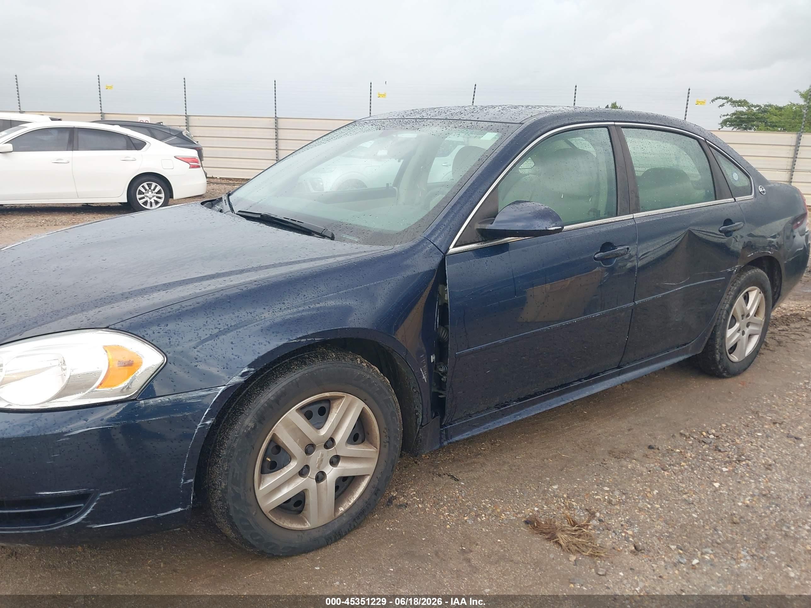 2009 Chevrolet Impala Ls Blue vin: 2G1WB57KX91220751
