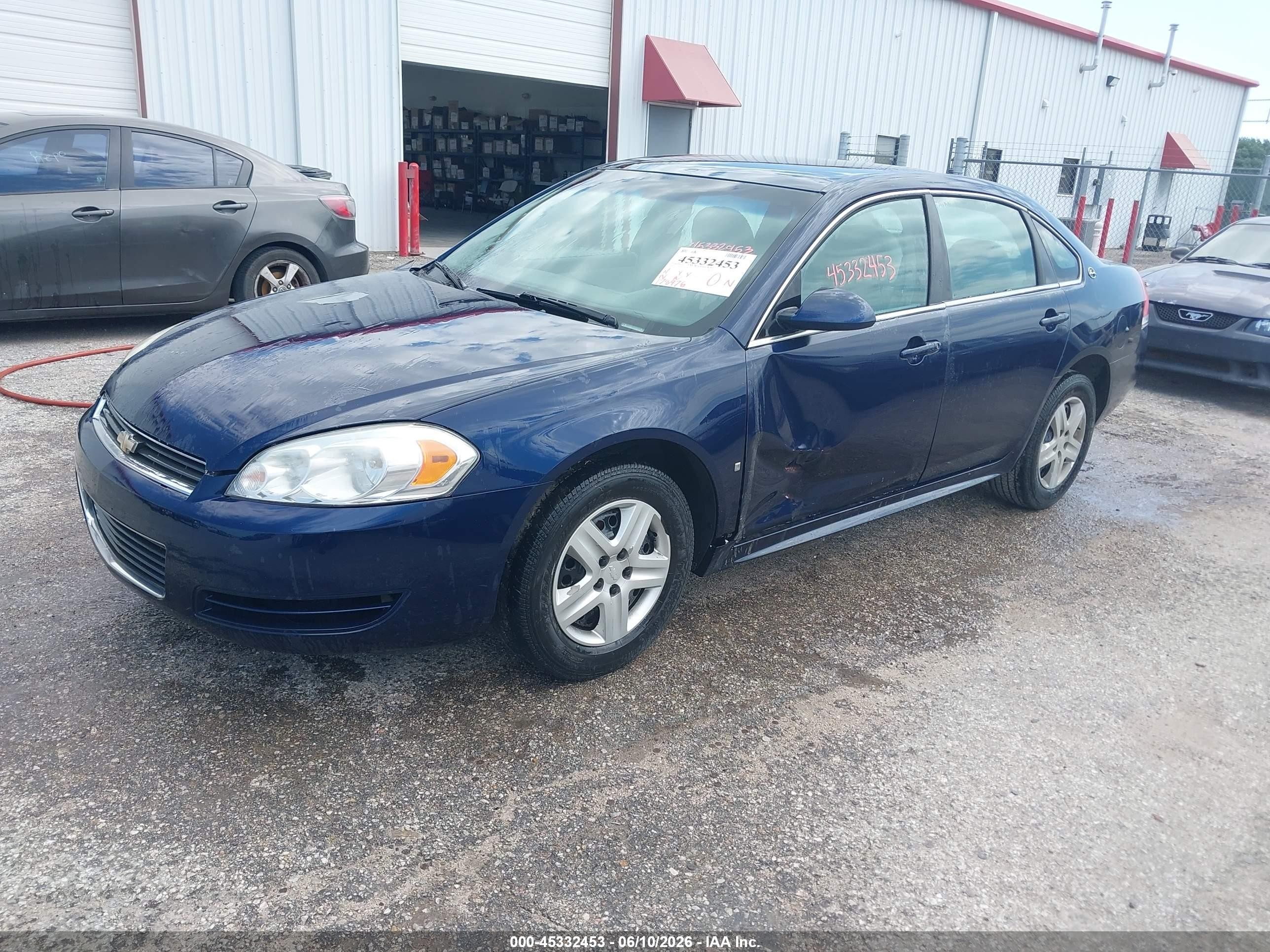 2009 Chevrolet Impala Ls Blue vin: 2G1WB57KX91306996