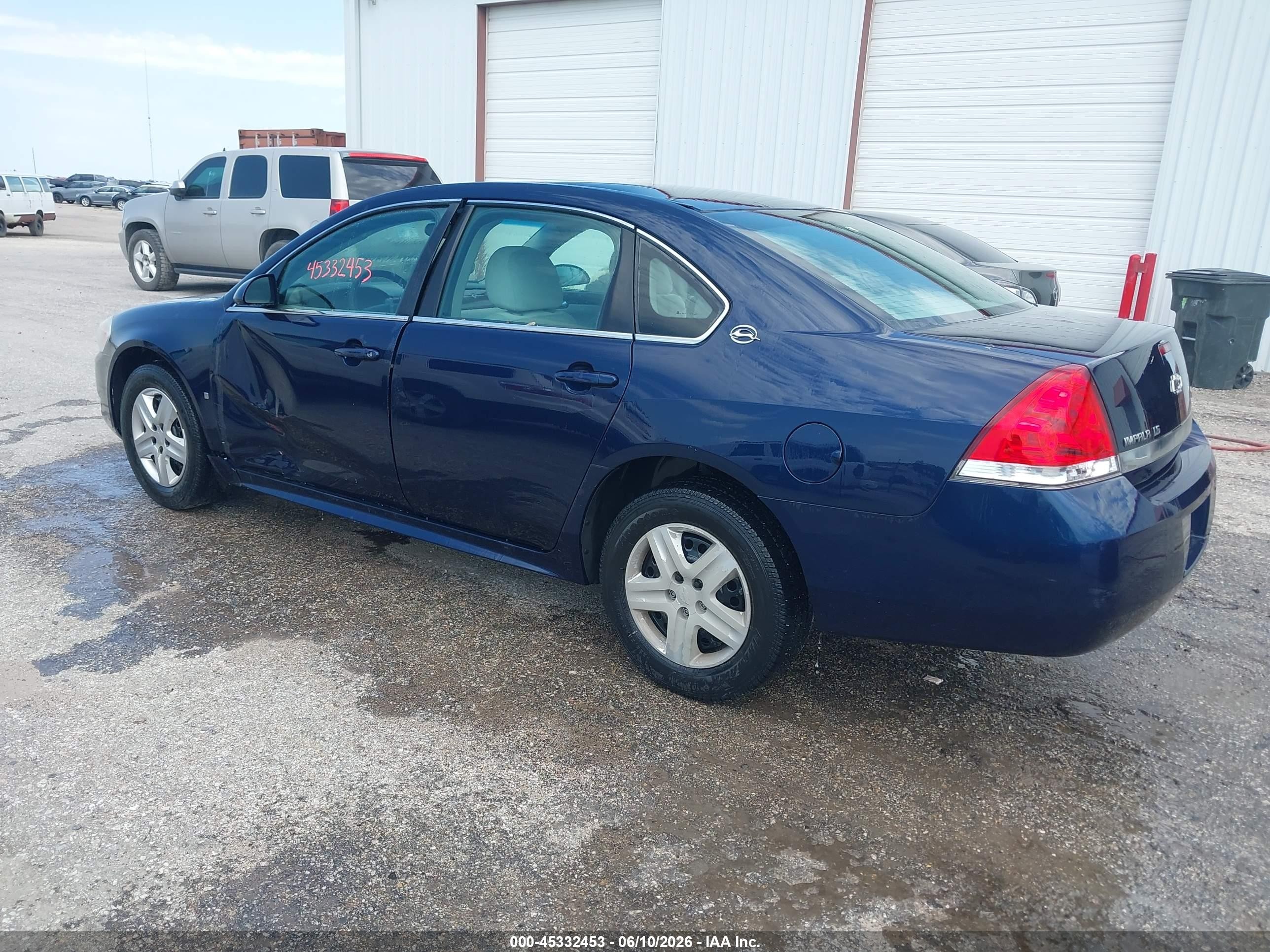 2009 Chevrolet Impala Ls Blue vin: 2G1WB57KX91306996