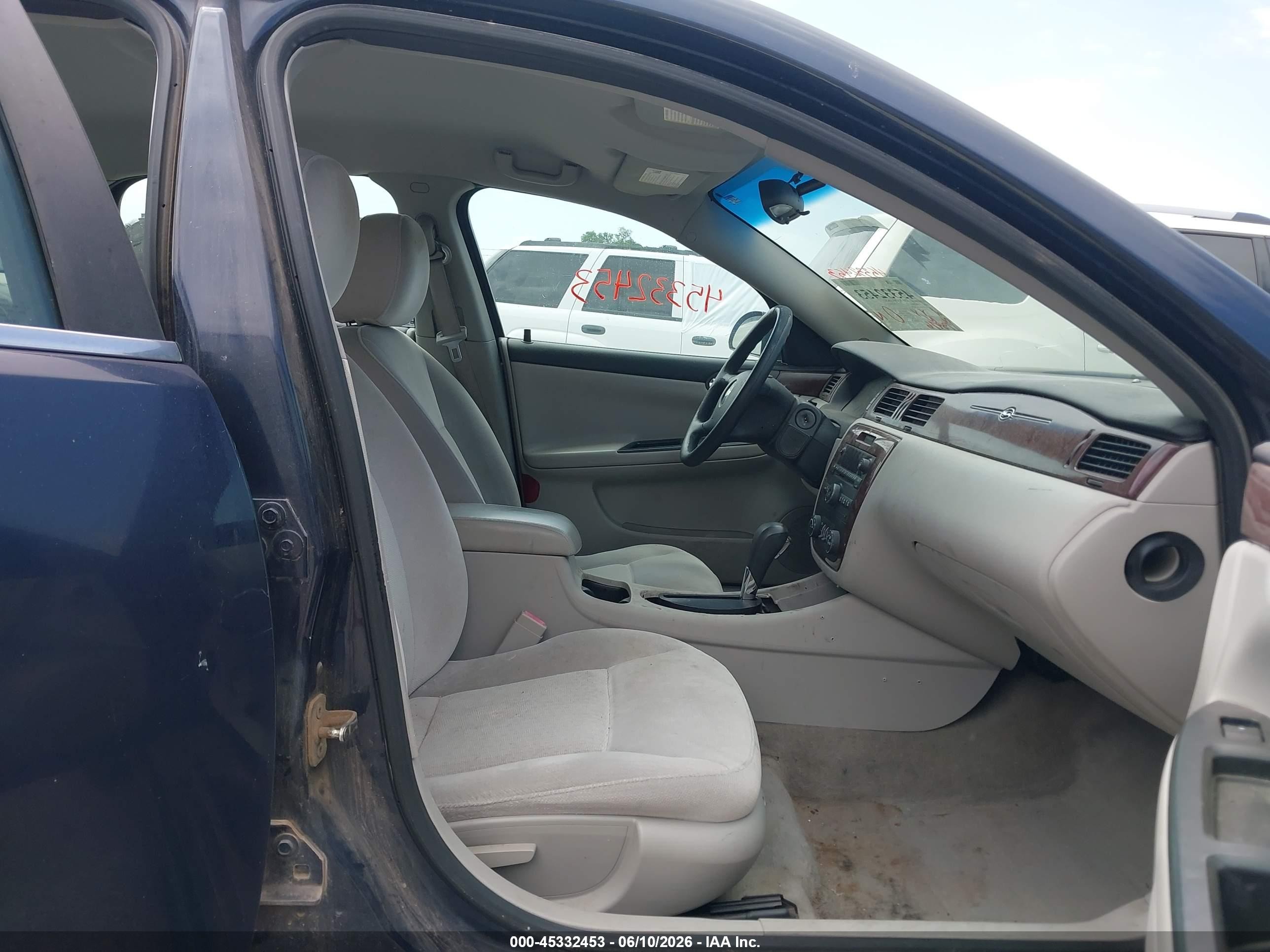 2009 Chevrolet Impala Ls Blue vin: 2G1WB57KX91306996