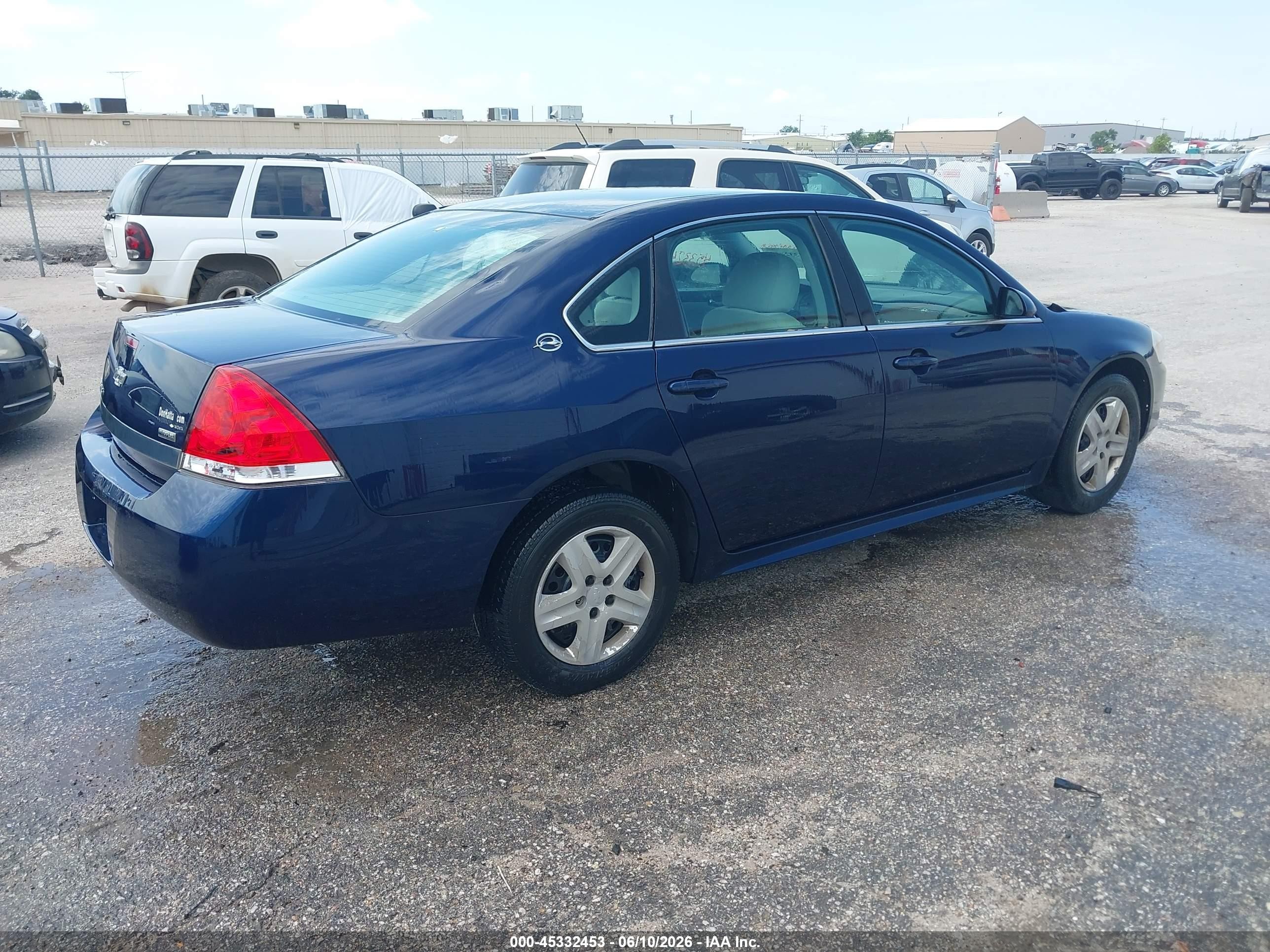 2009 Chevrolet Impala Ls Blue vin: 2G1WB57KX91306996