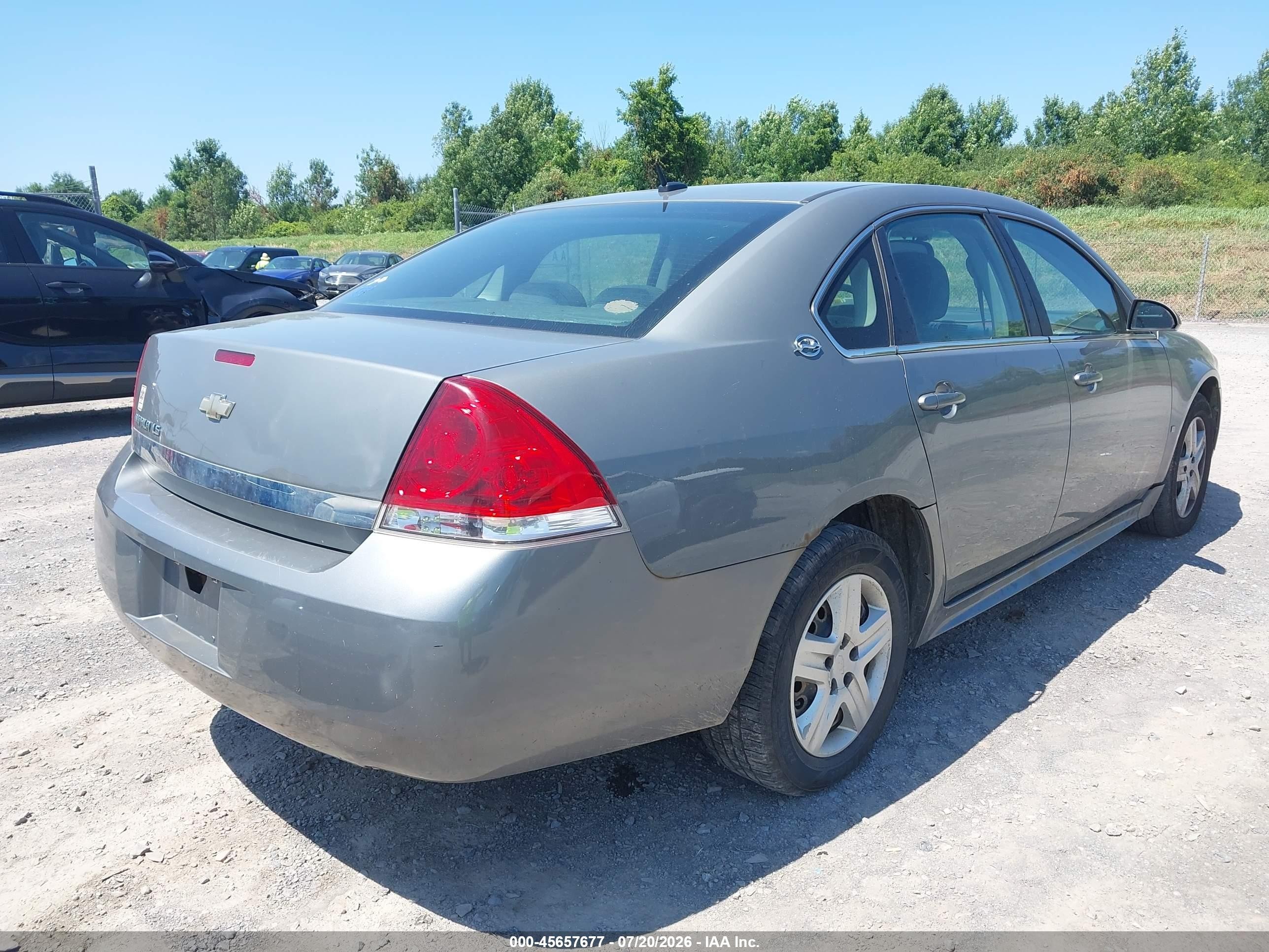 2009 Chevrolet Impala Ls Gray vin: 2G1WB57N191147957