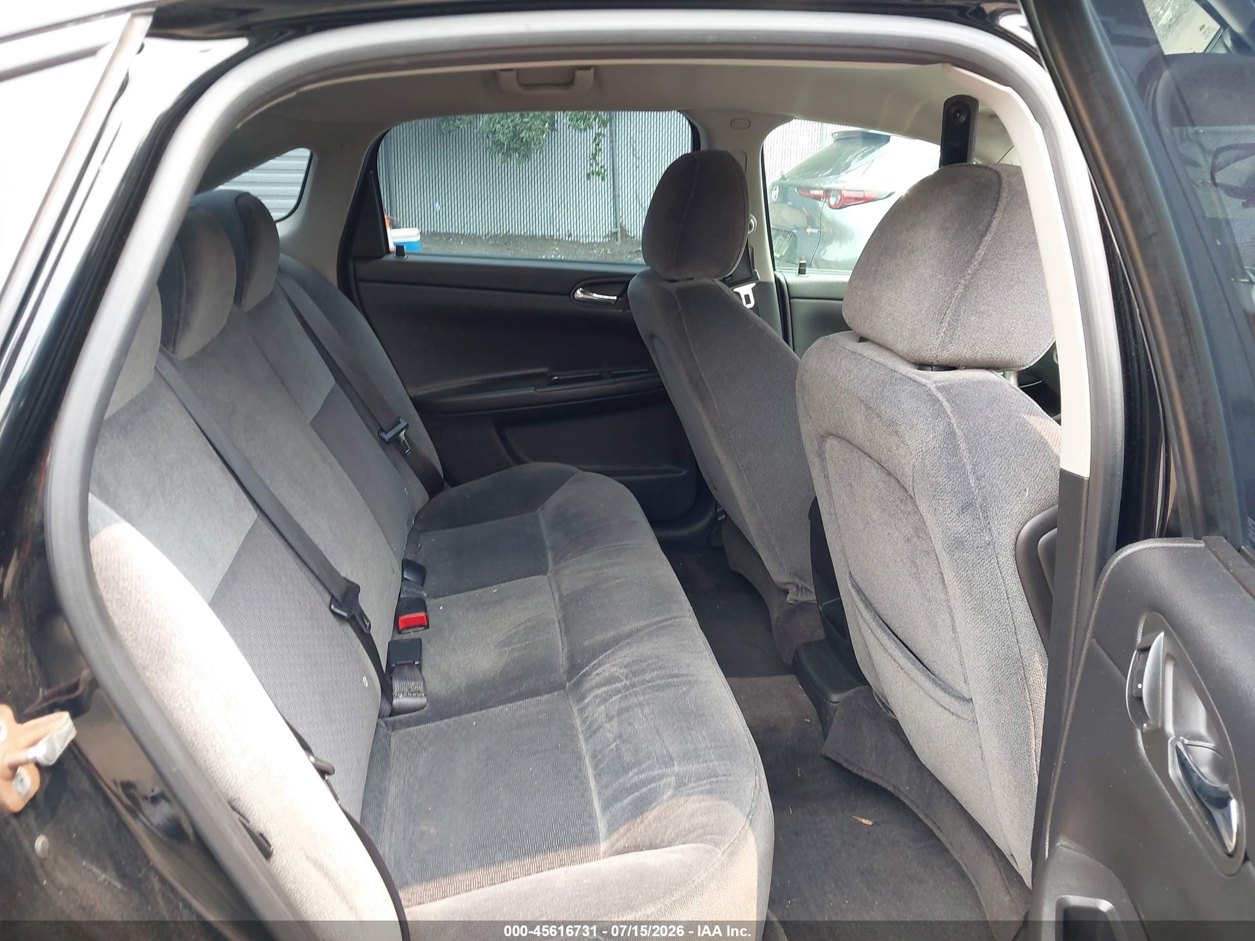 2009 Chevrolet Impala Ls Black vin: 2G1WB57N691254406