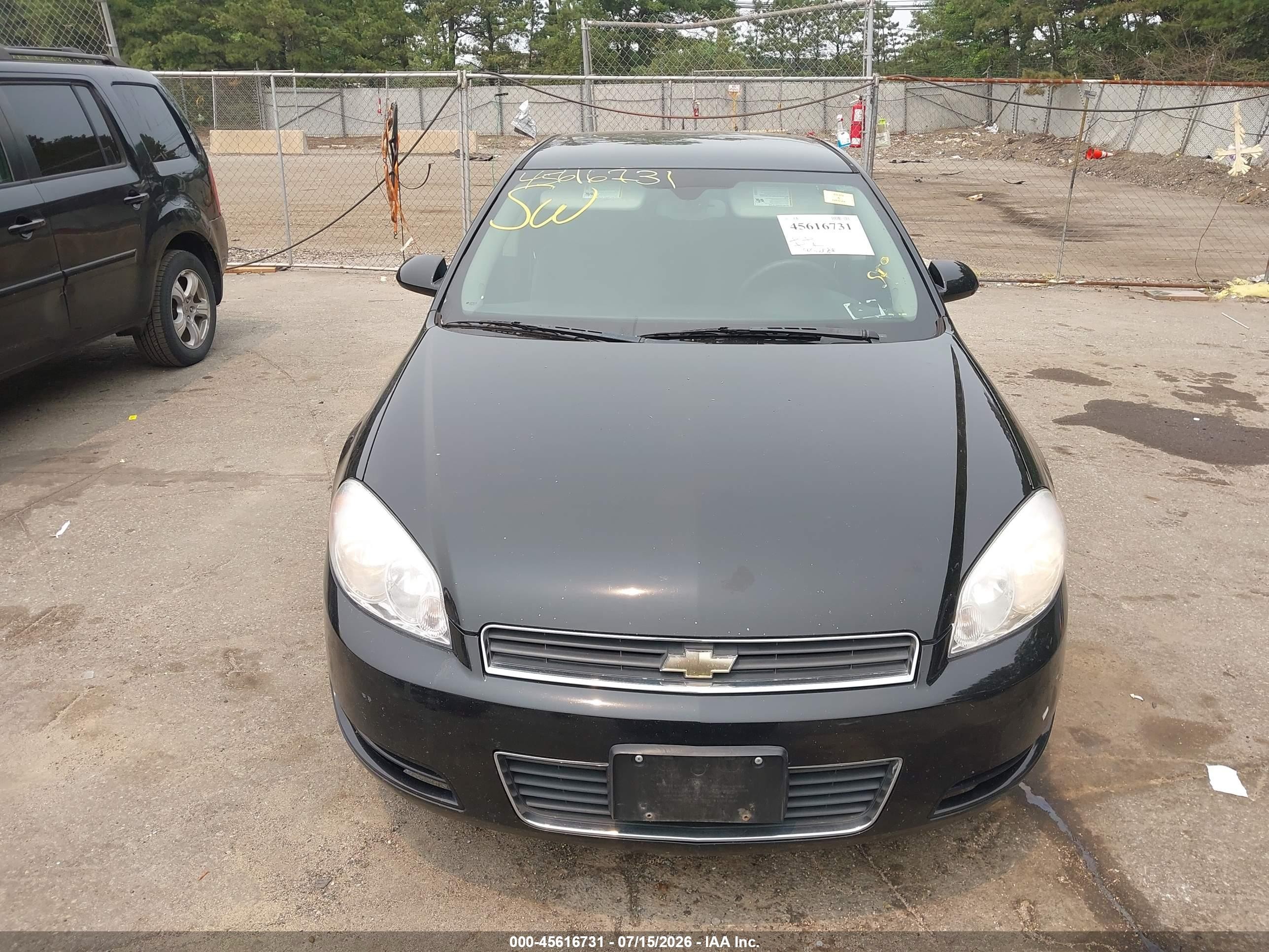 2009 Chevrolet Impala Ls Black vin: 2G1WB57N691254406