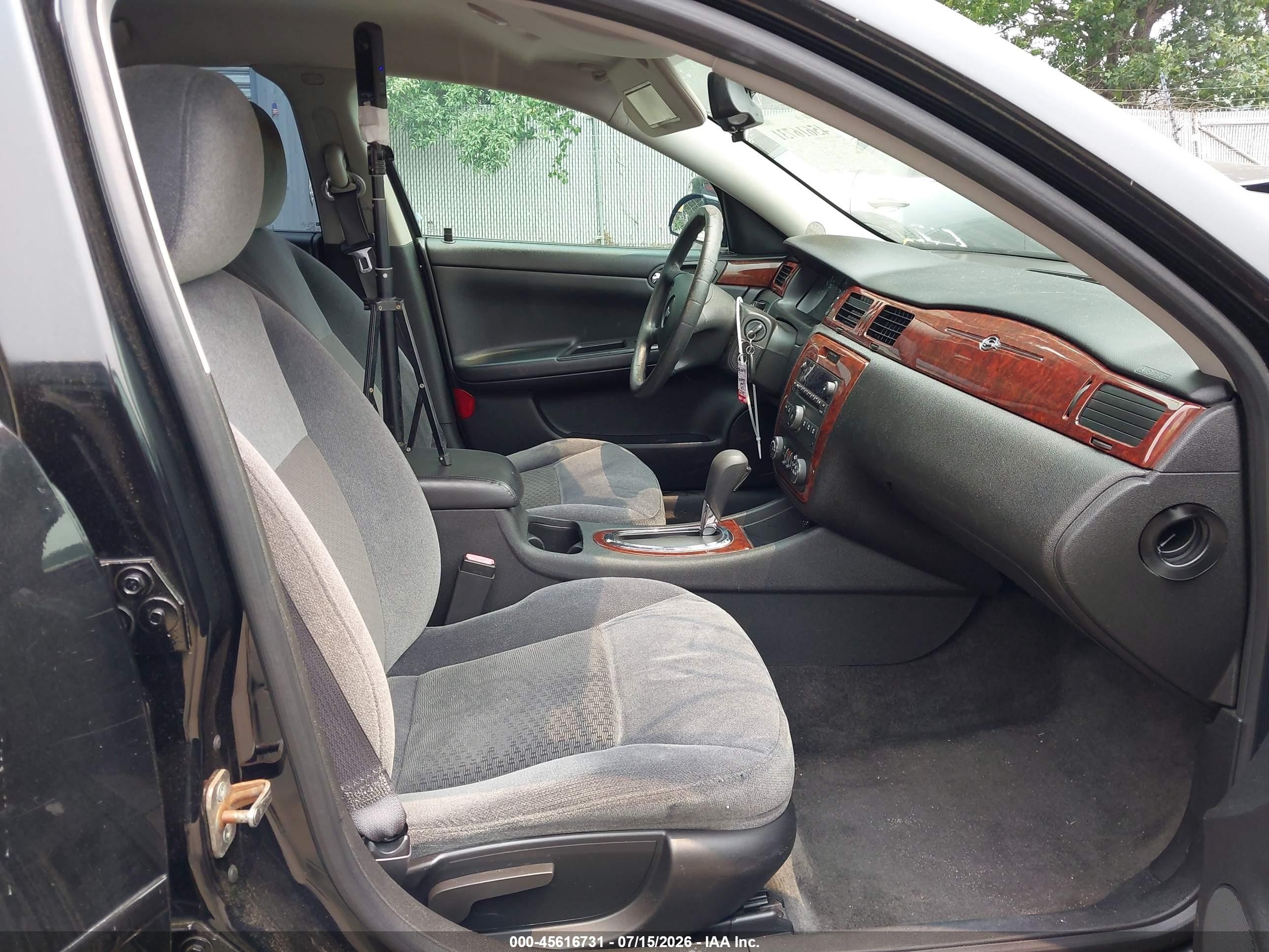 2009 Chevrolet Impala Ls Black vin: 2G1WB57N691254406