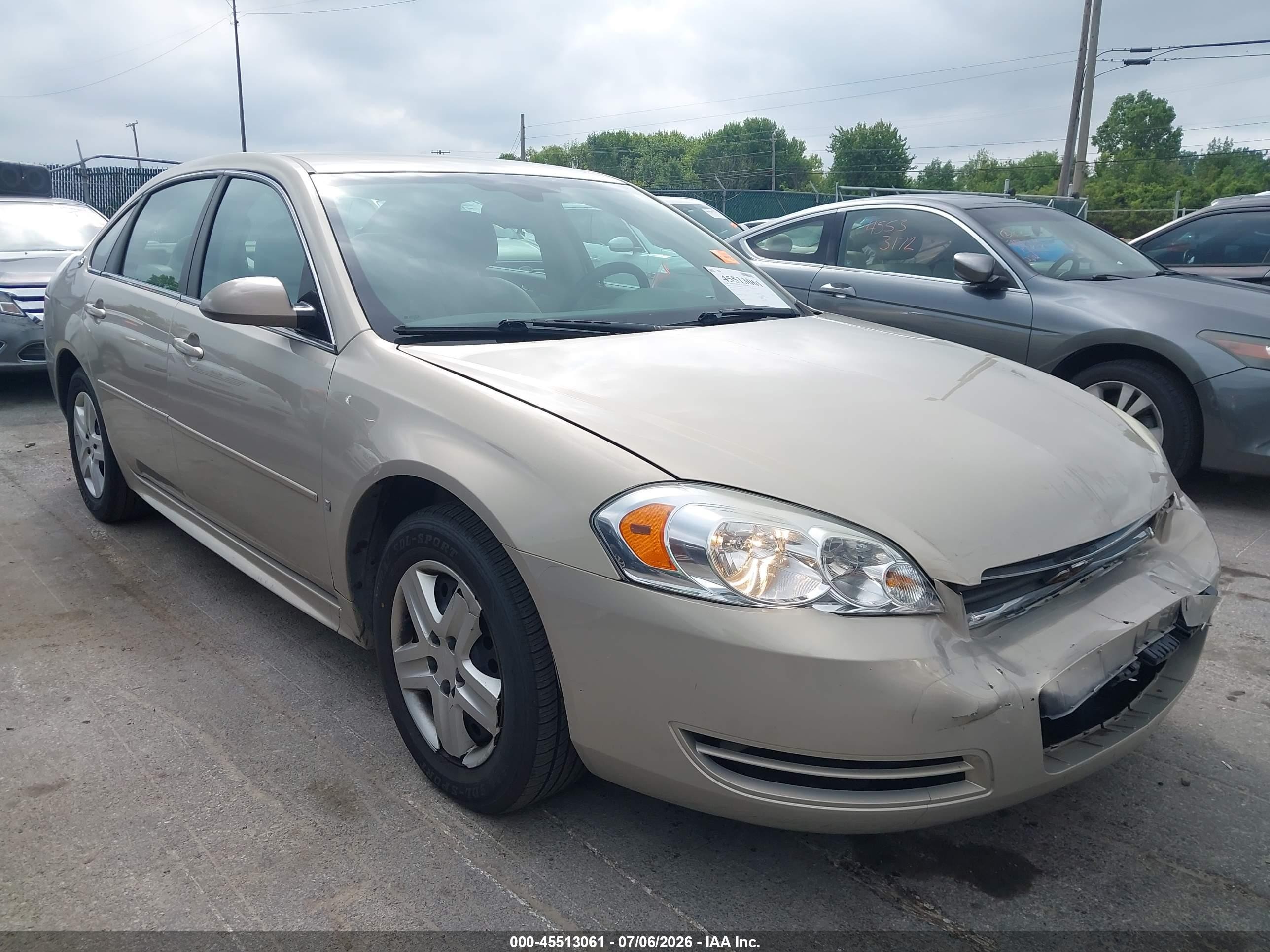 2009 Chevrolet Impala Ls Tan vin: 2G1WB57N691292394