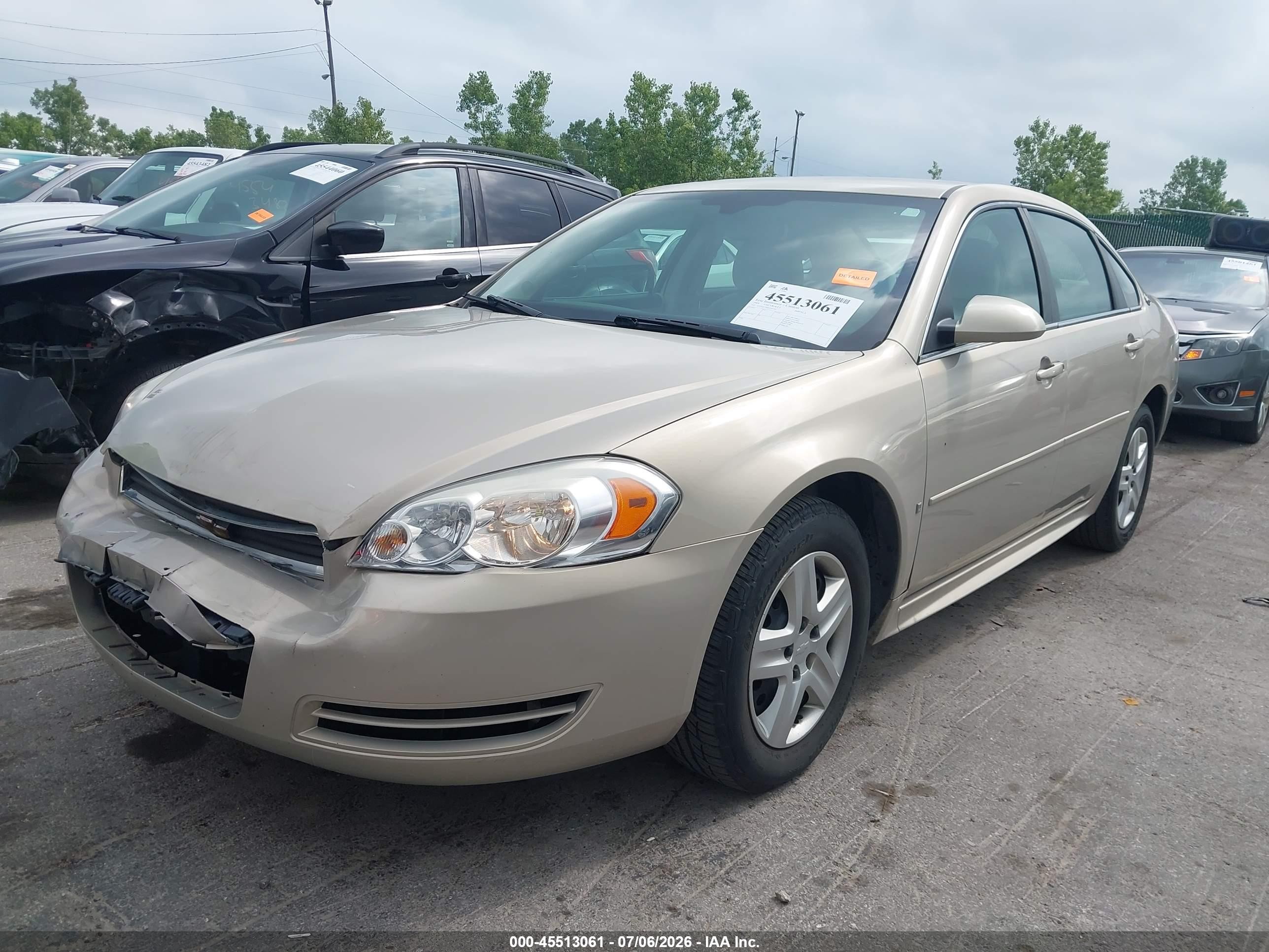 2009 Chevrolet Impala Ls Tan vin: 2G1WB57N691292394