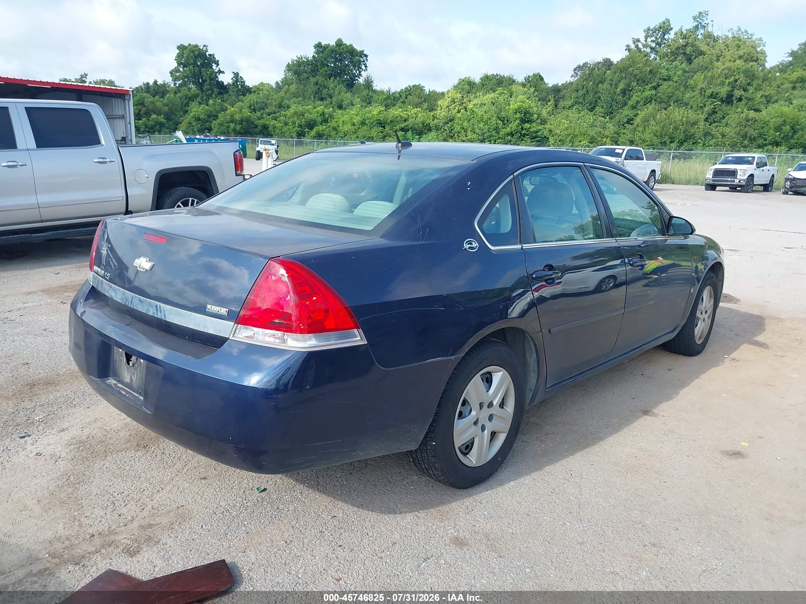 2007 Chevrolet Impala Ls Blue vin: 2G1WB58K079173808