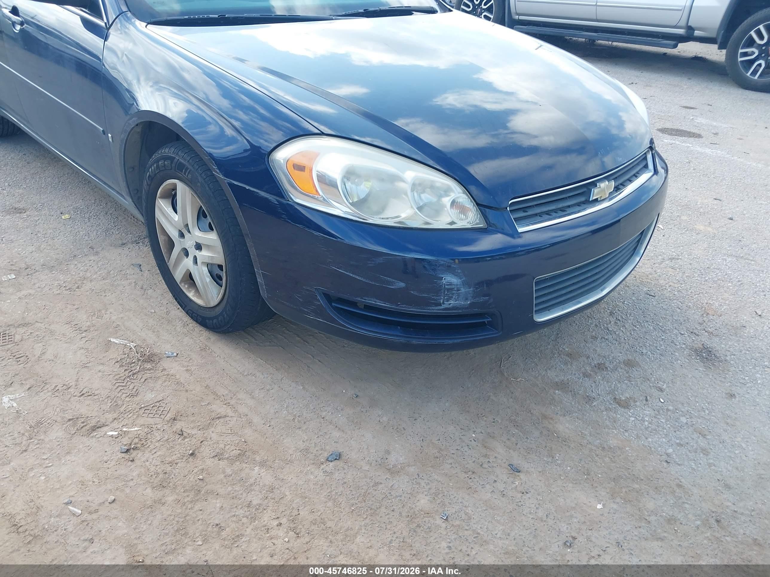 2007 Chevrolet Impala Ls Blue vin: 2G1WB58K079173808