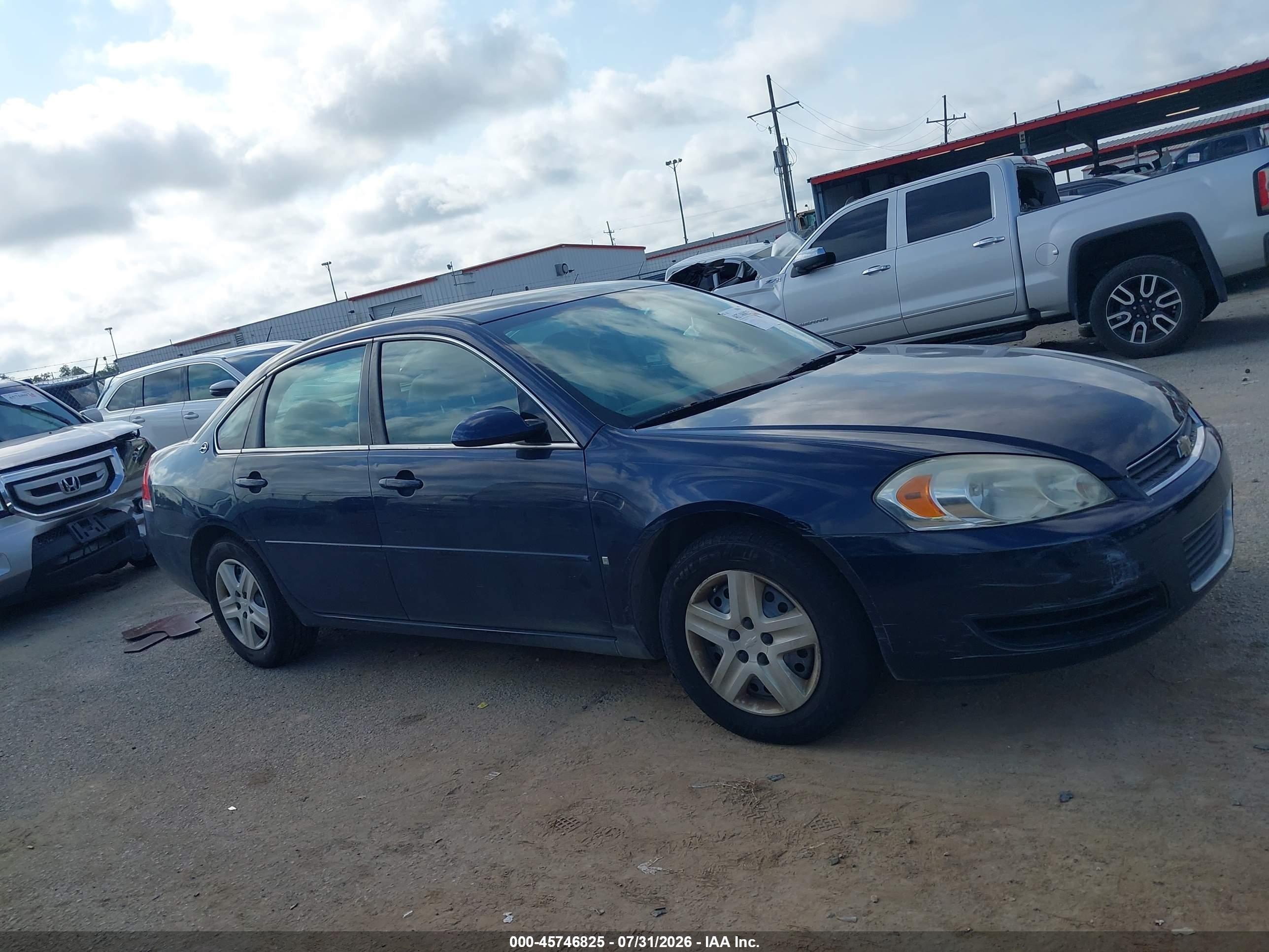 2007 Chevrolet Impala Ls Blue vin: 2G1WB58K079173808