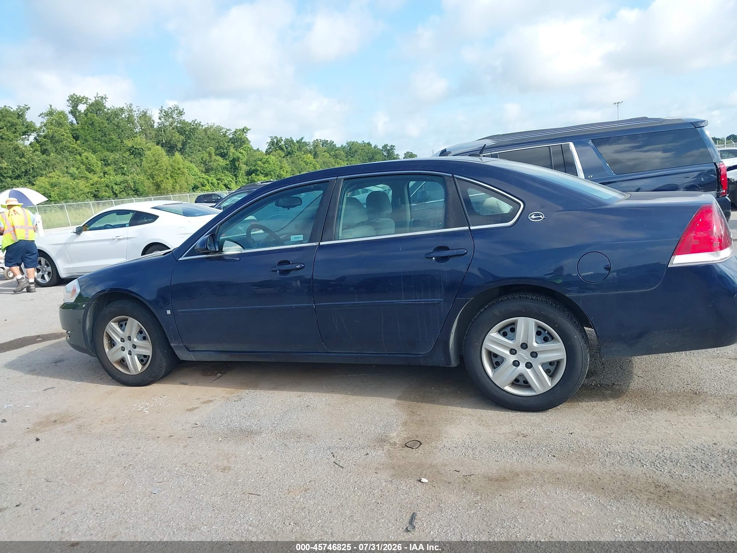 2007 Chevrolet Impala Ls Blue vin: 2G1WB58K079173808