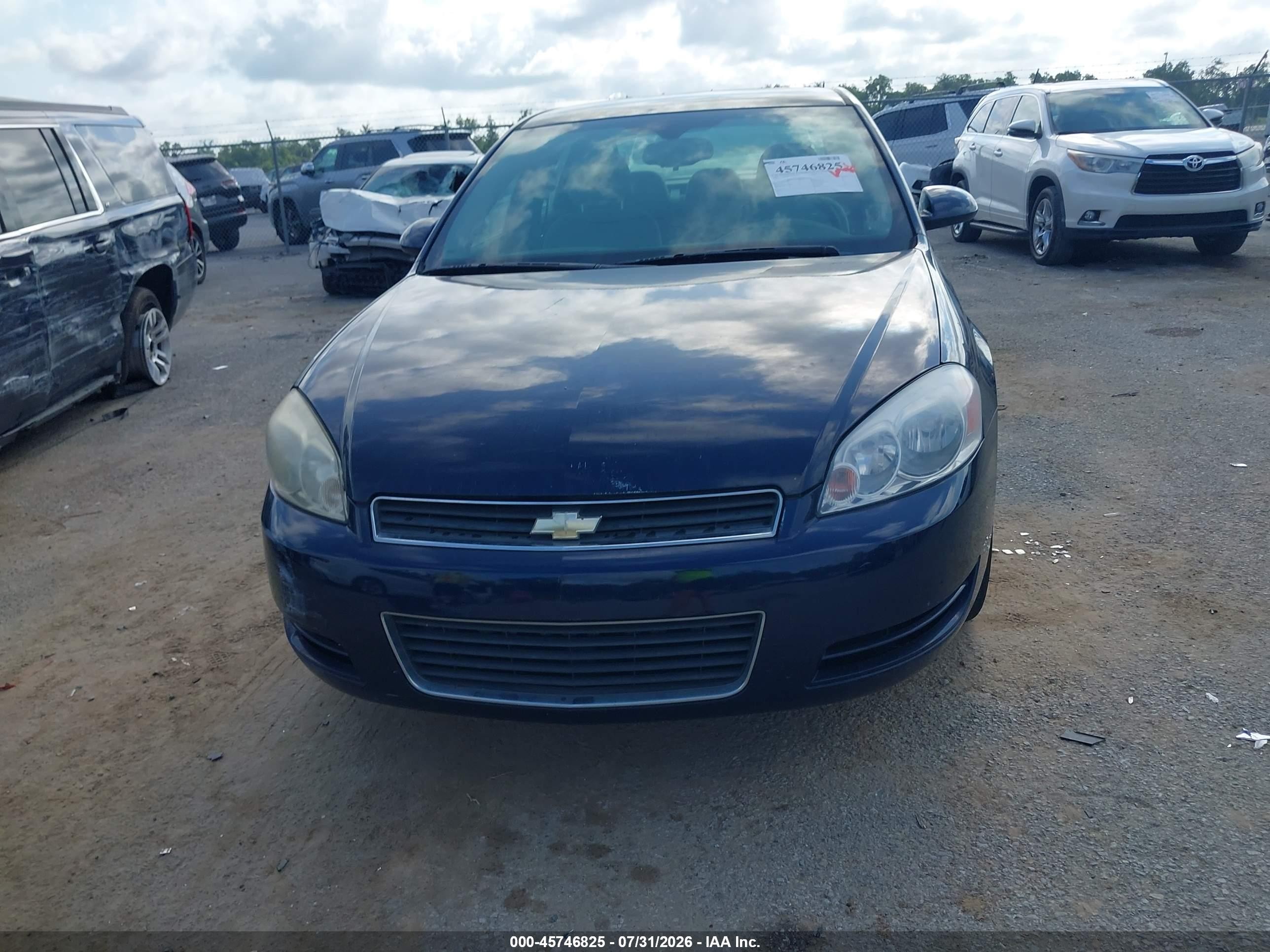 2007 Chevrolet Impala Ls Blue vin: 2G1WB58K079173808