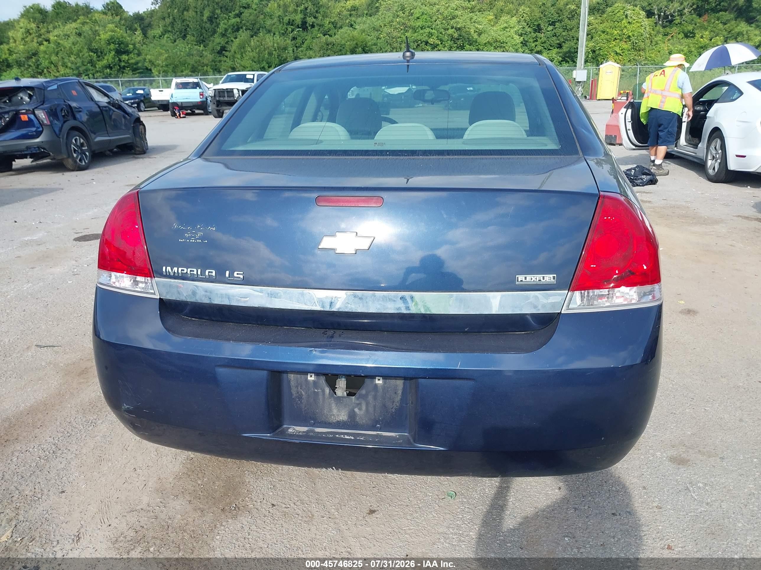 2007 Chevrolet Impala Ls Blue vin: 2G1WB58K079173808