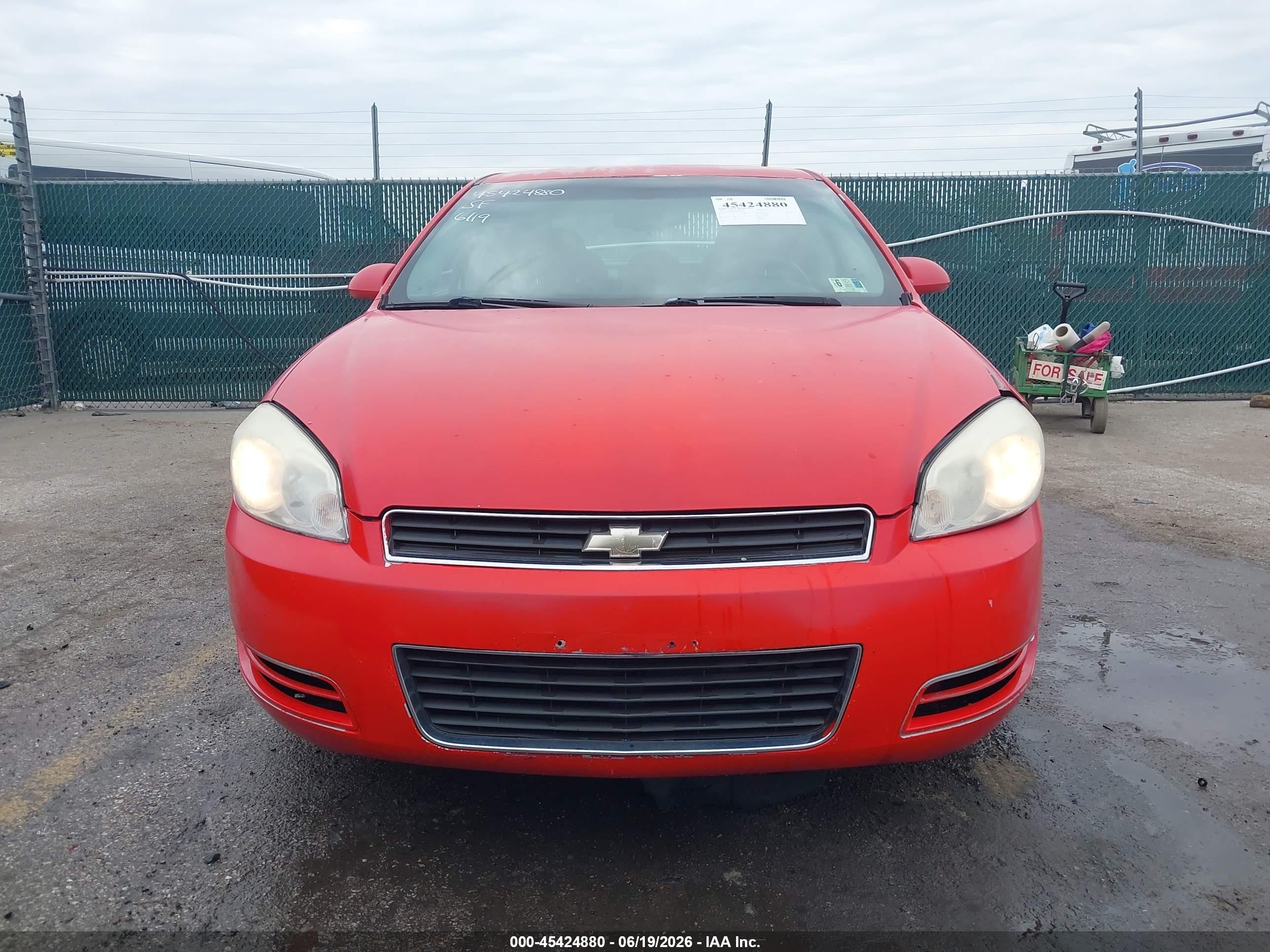 2007 Chevrolet Impala Ls Red vin: 2G1WB58K079184176
