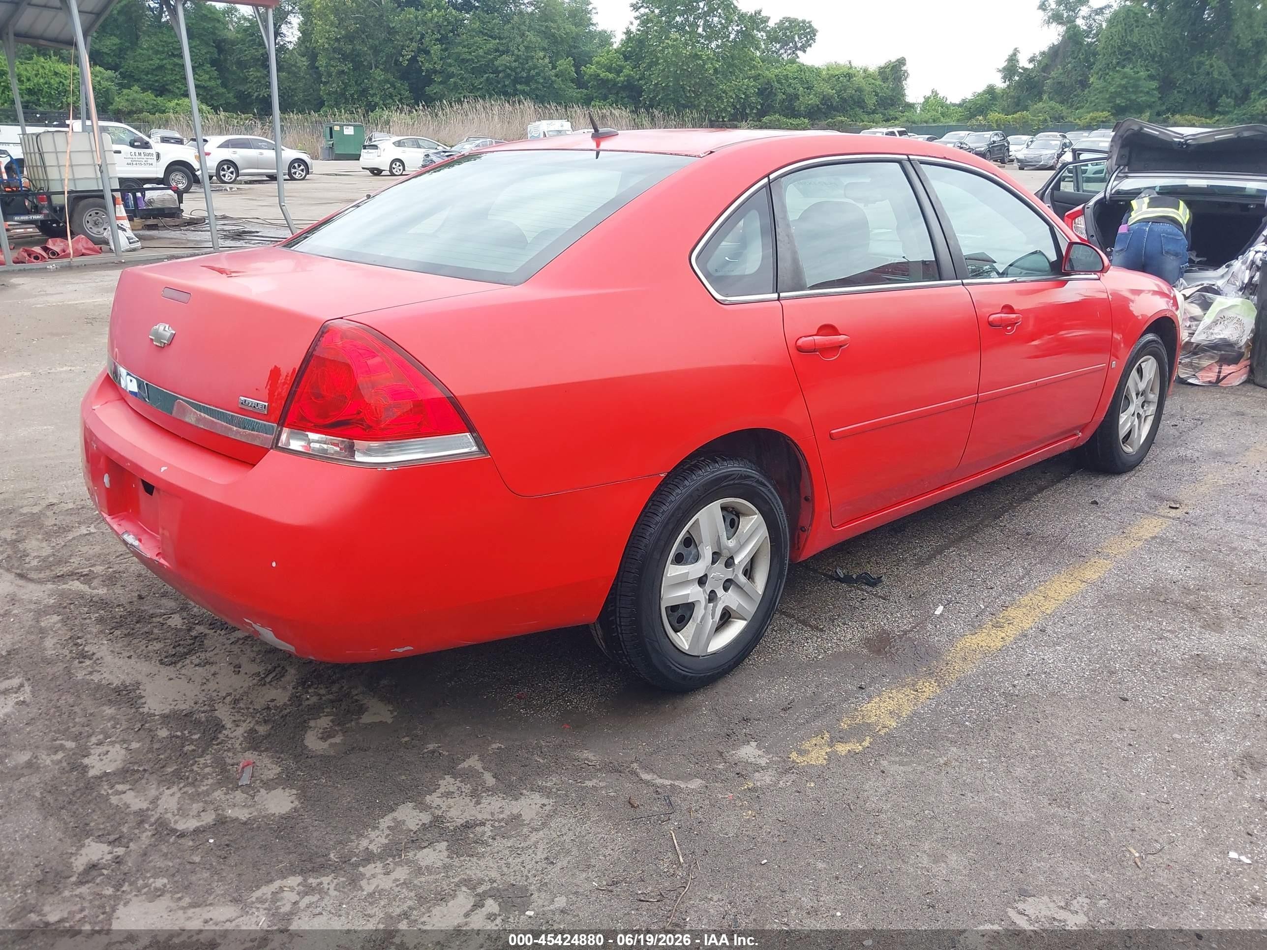2007 Chevrolet Impala Ls Red vin: 2G1WB58K079184176