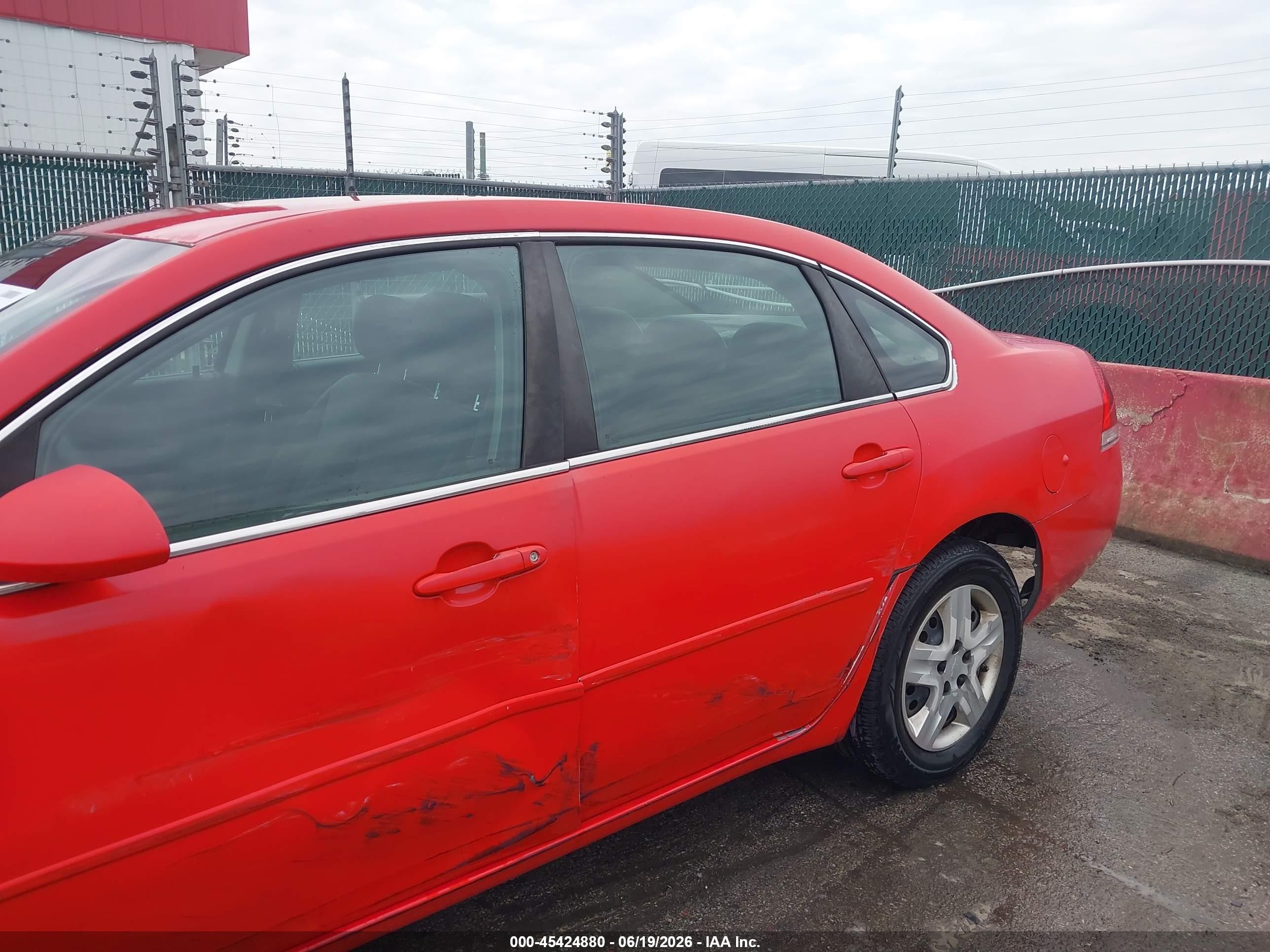 2007 Chevrolet Impala Ls Red vin: 2G1WB58K079184176