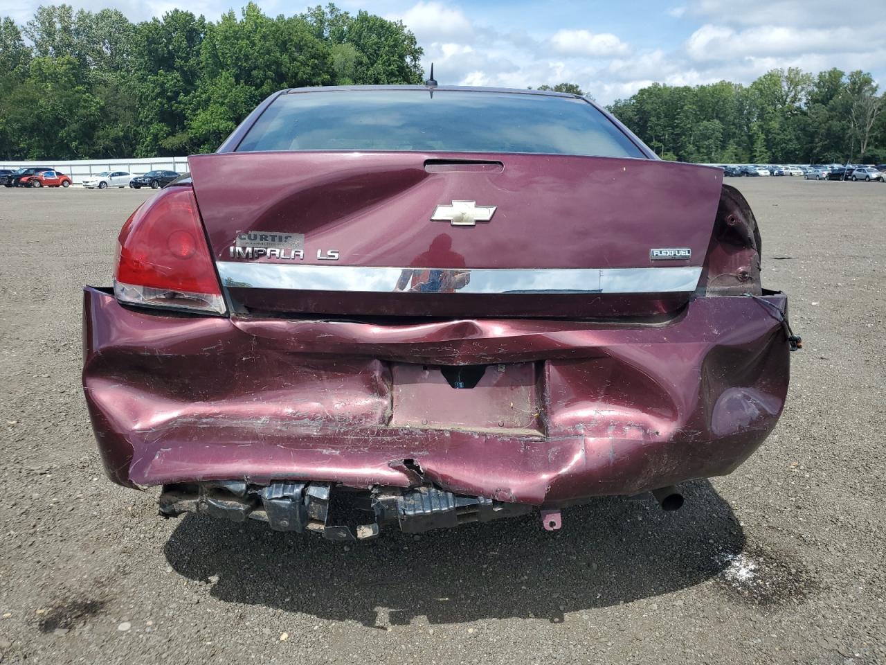 2007 Chevrolet Impala Ls Burgundy vin: 2G1WB58K079350020