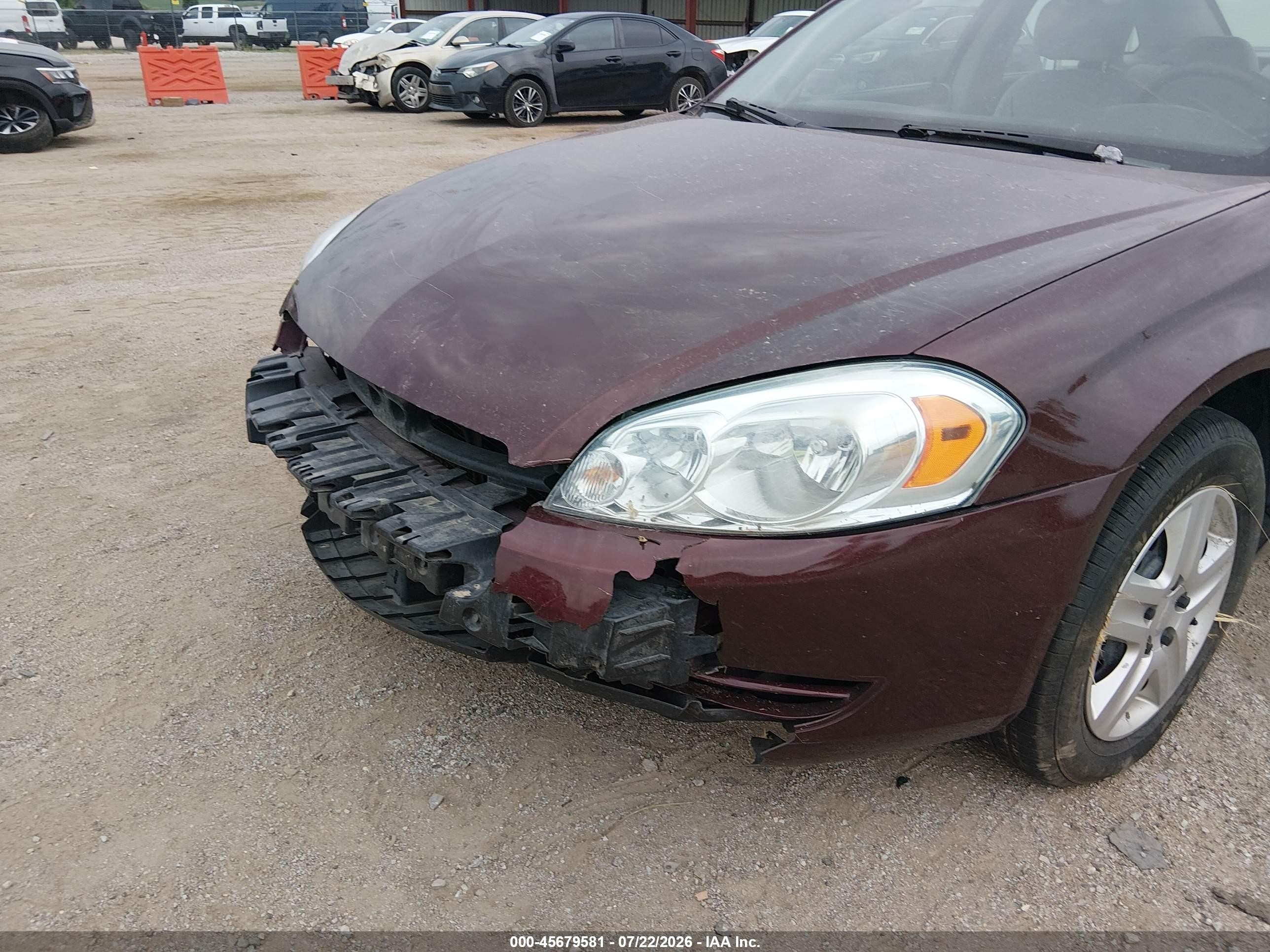 2007 Chevrolet Impala Ls Maroon vin: 2G1WB58K079380649