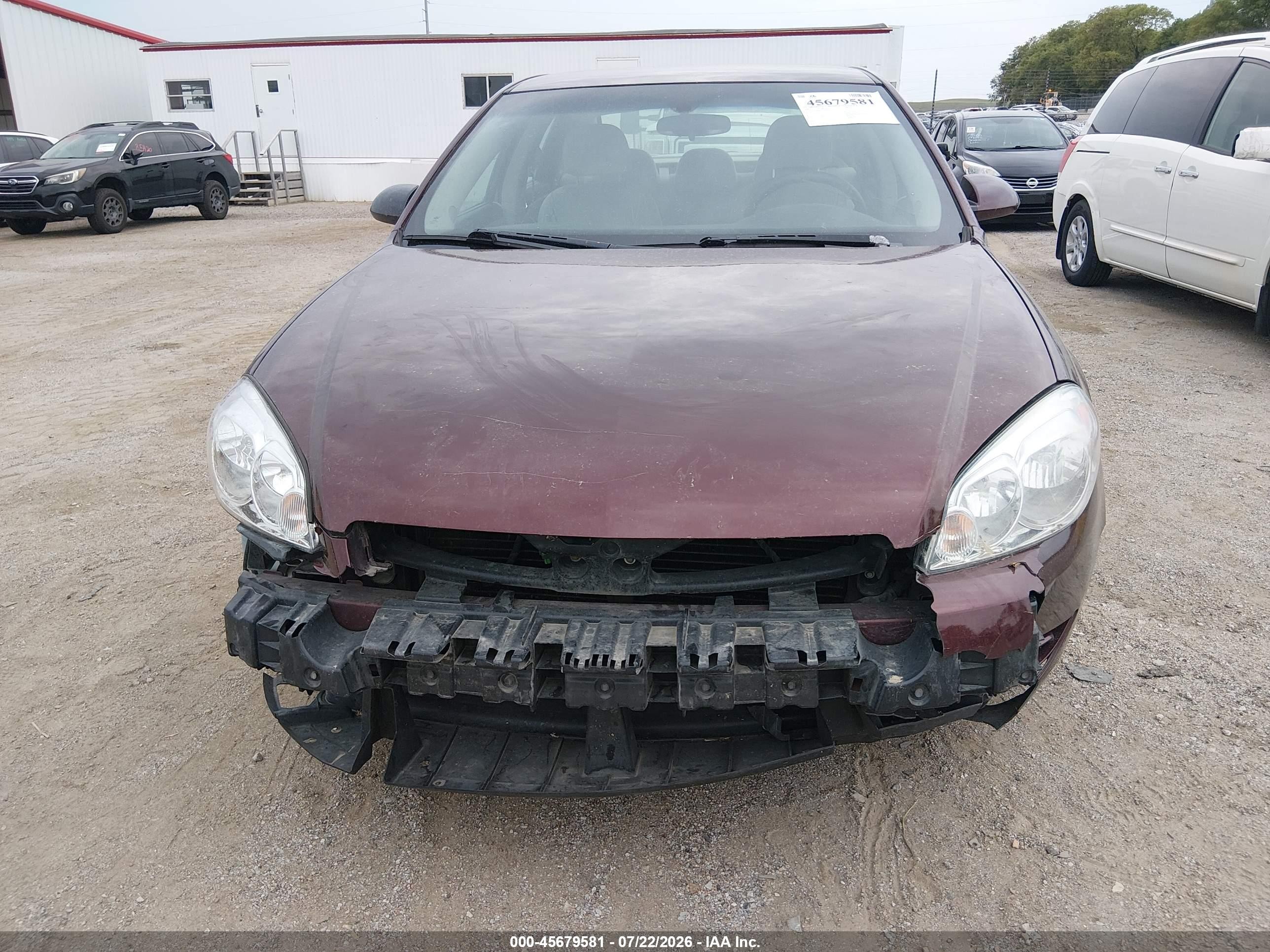 2007 Chevrolet Impala Ls Maroon vin: 2G1WB58K079380649