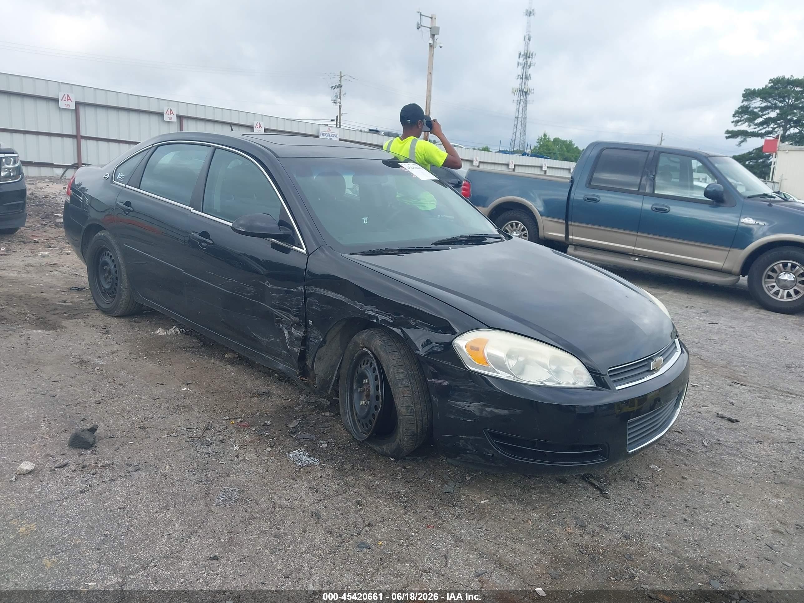 2007 Chevrolet Impala Ls Black vin: 2G1WB58K079392414