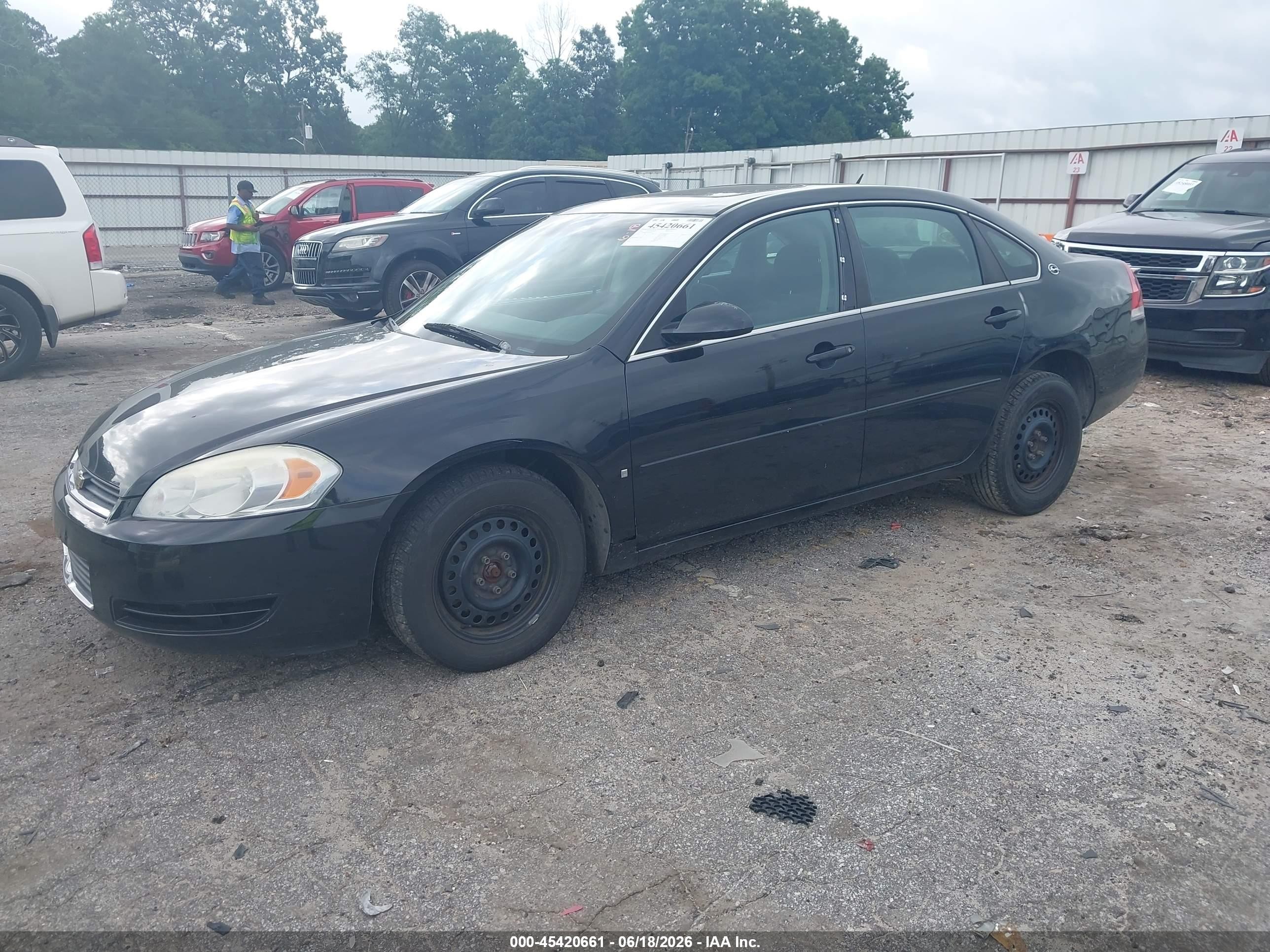 2007 Chevrolet Impala Ls Black vin: 2G1WB58K079392414