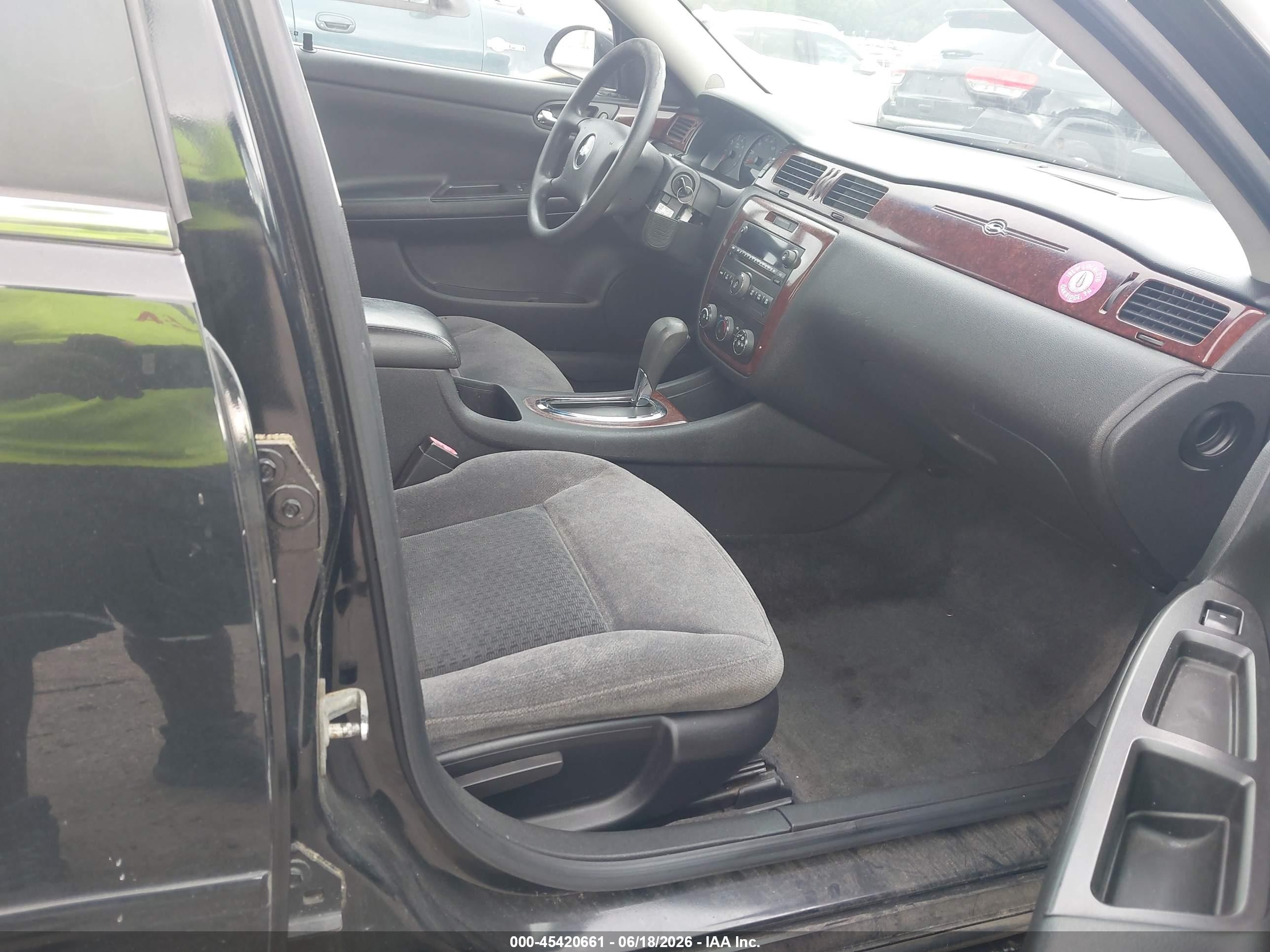 2007 Chevrolet Impala Ls Black vin: 2G1WB58K079392414
