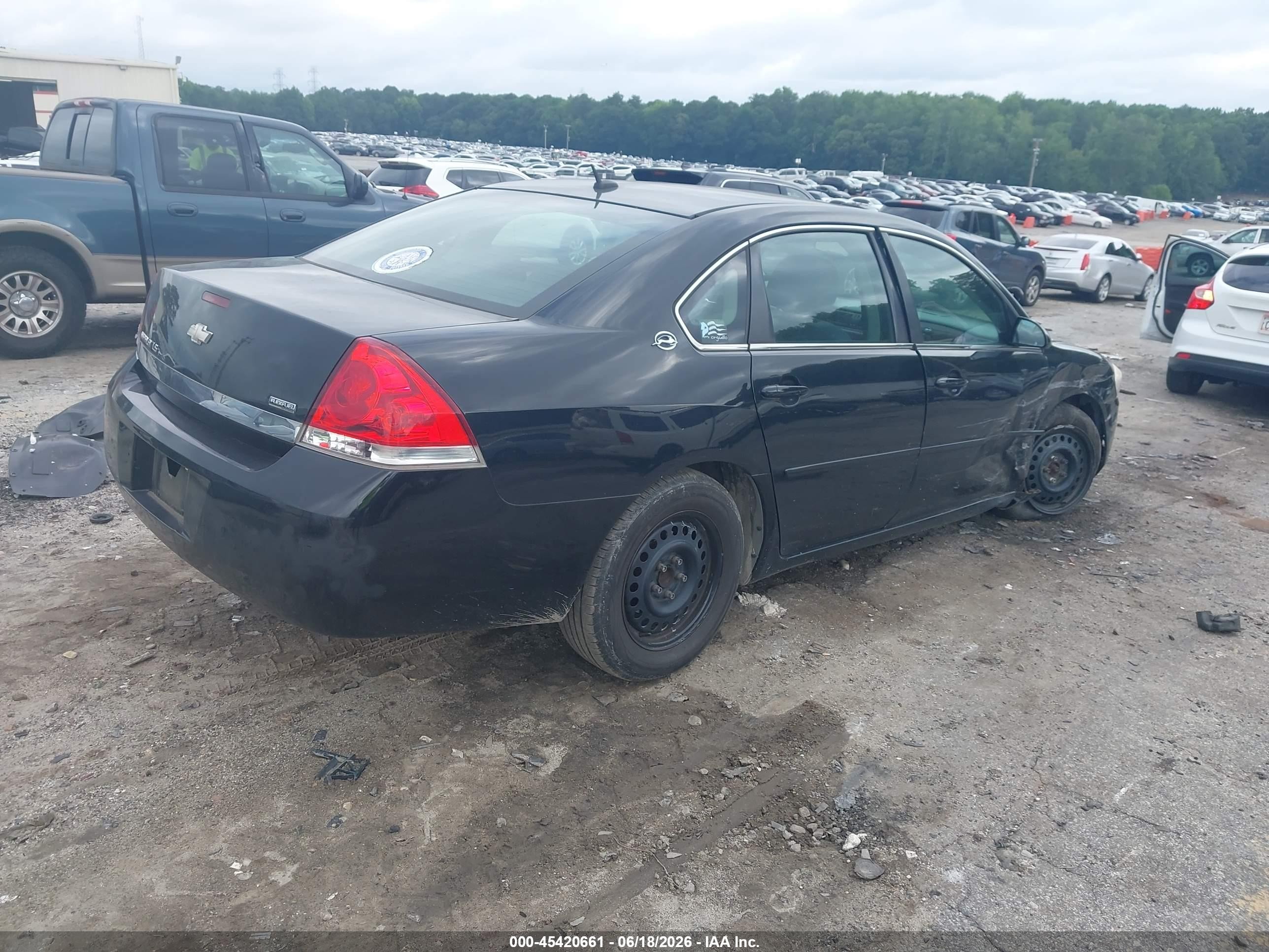 2007 Chevrolet Impala Ls Black vin: 2G1WB58K079392414