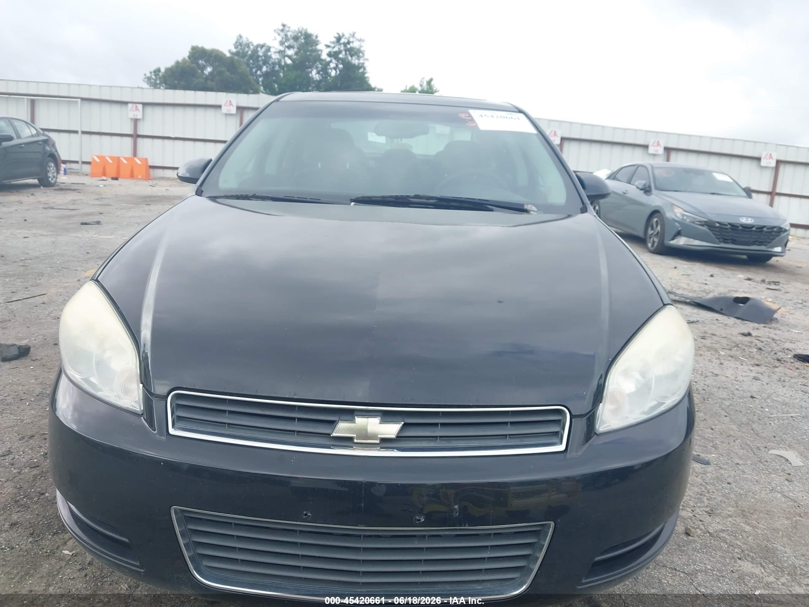 2007 Chevrolet Impala Ls Black vin: 2G1WB58K079392414