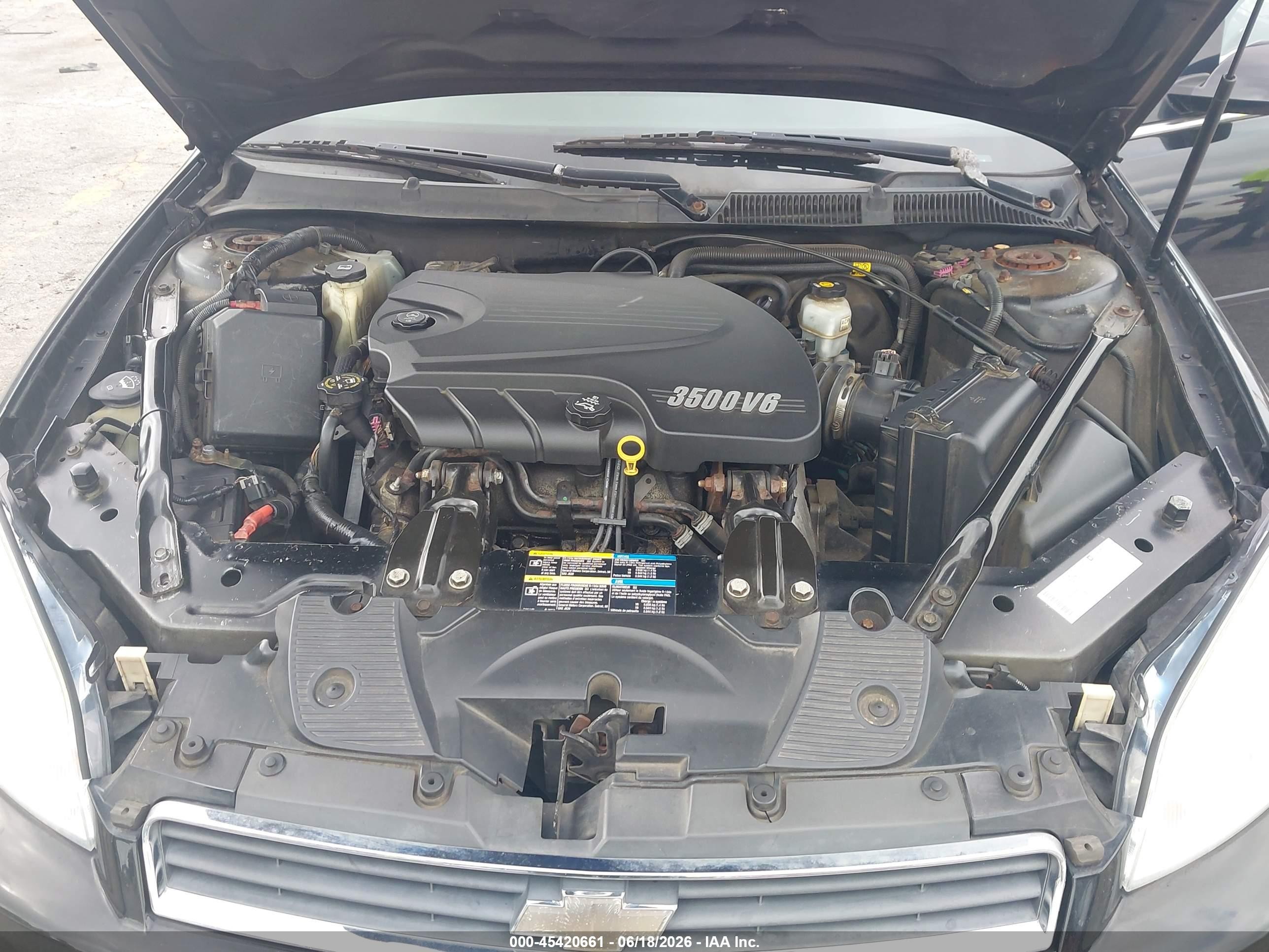 2007 Chevrolet Impala Ls Black vin: 2G1WB58K079392414