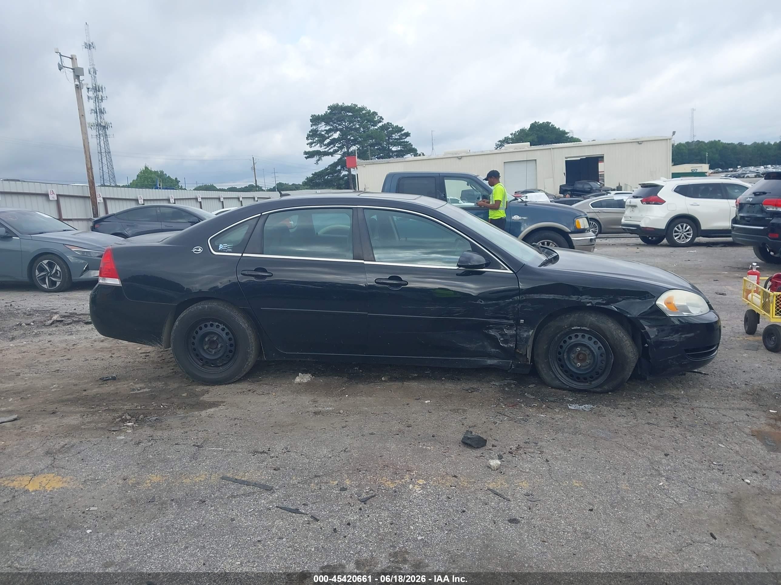 2007 Chevrolet Impala Ls Black vin: 2G1WB58K079392414