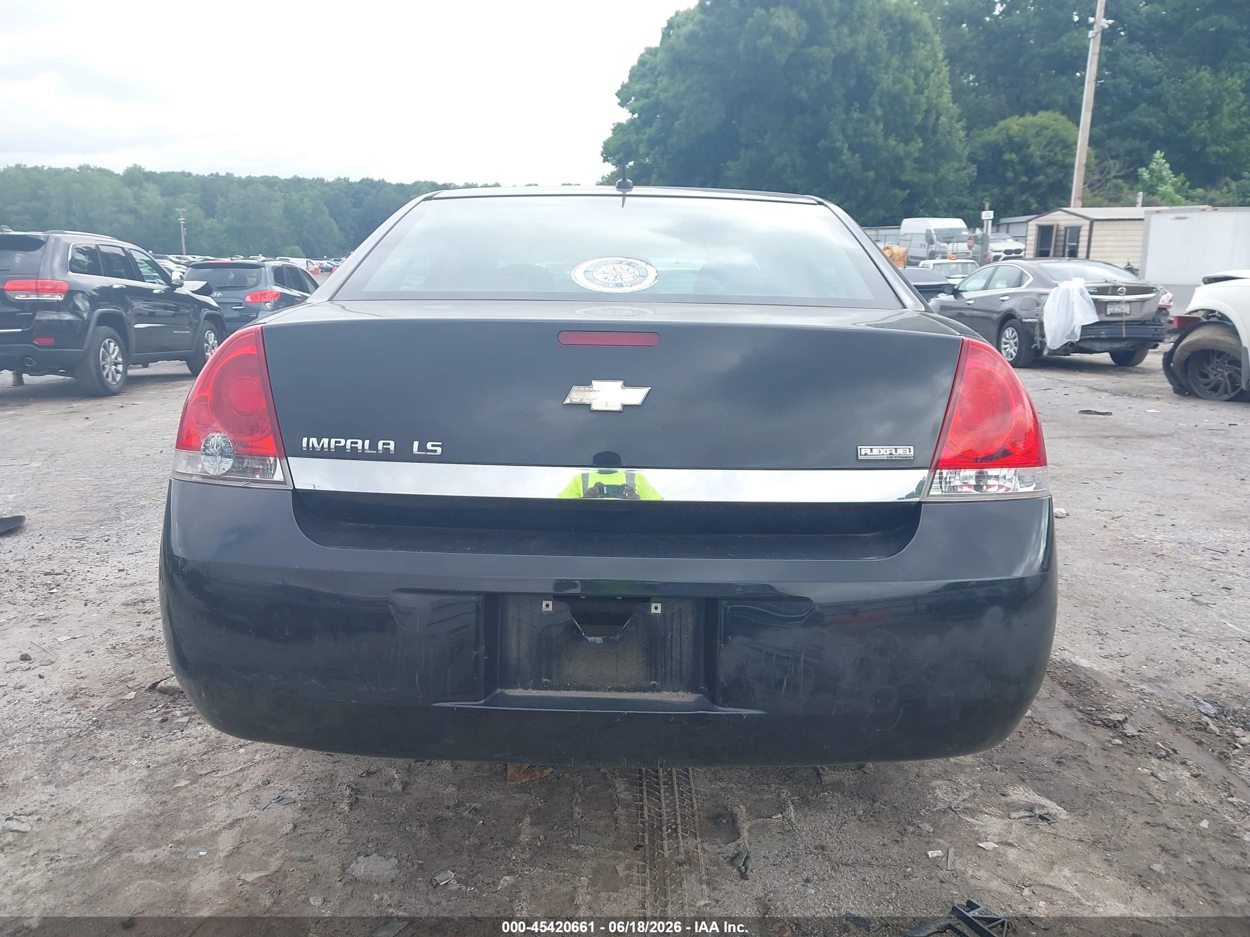 2007 Chevrolet Impala Ls Black vin: 2G1WB58K079392414