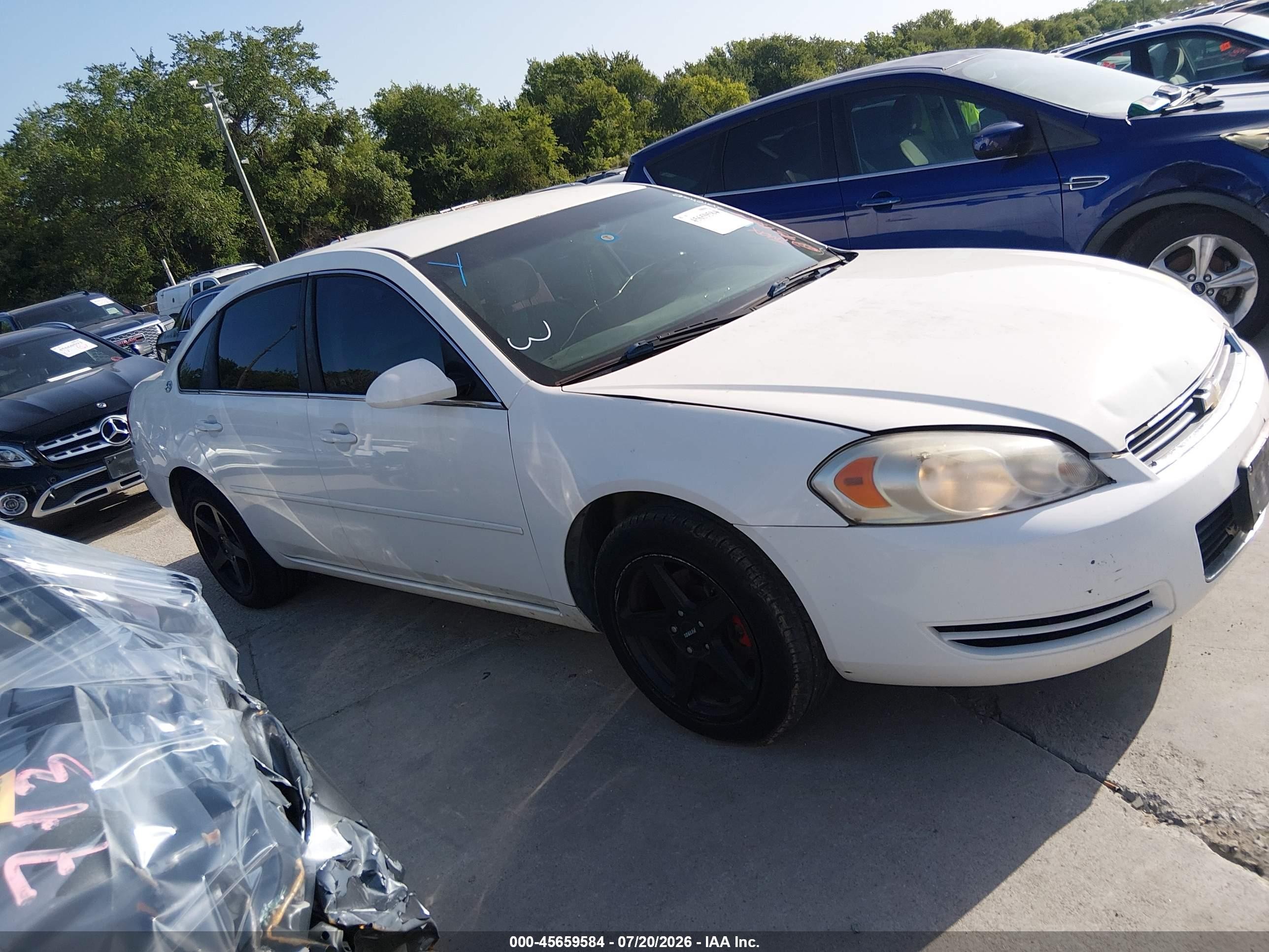 2007 Chevrolet Impala Ls Белый vin: 2G1WB58K079394616