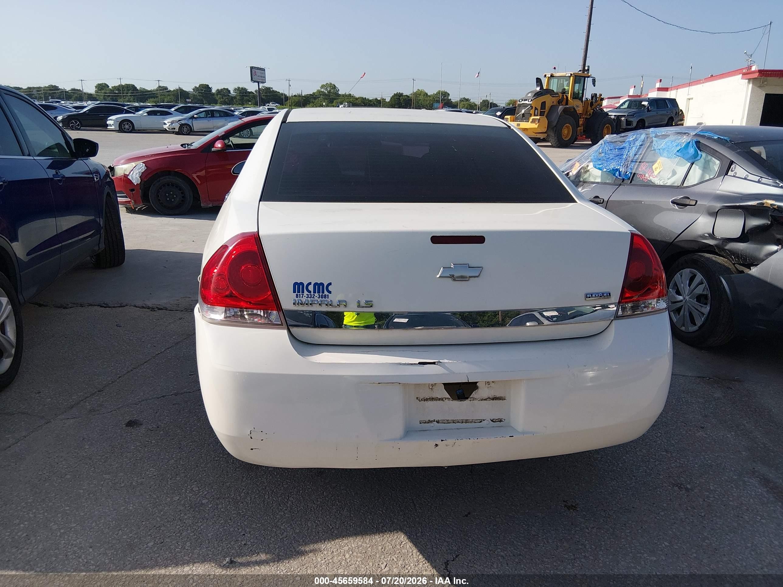 2007 Chevrolet Impala Ls Белый vin: 2G1WB58K079394616
