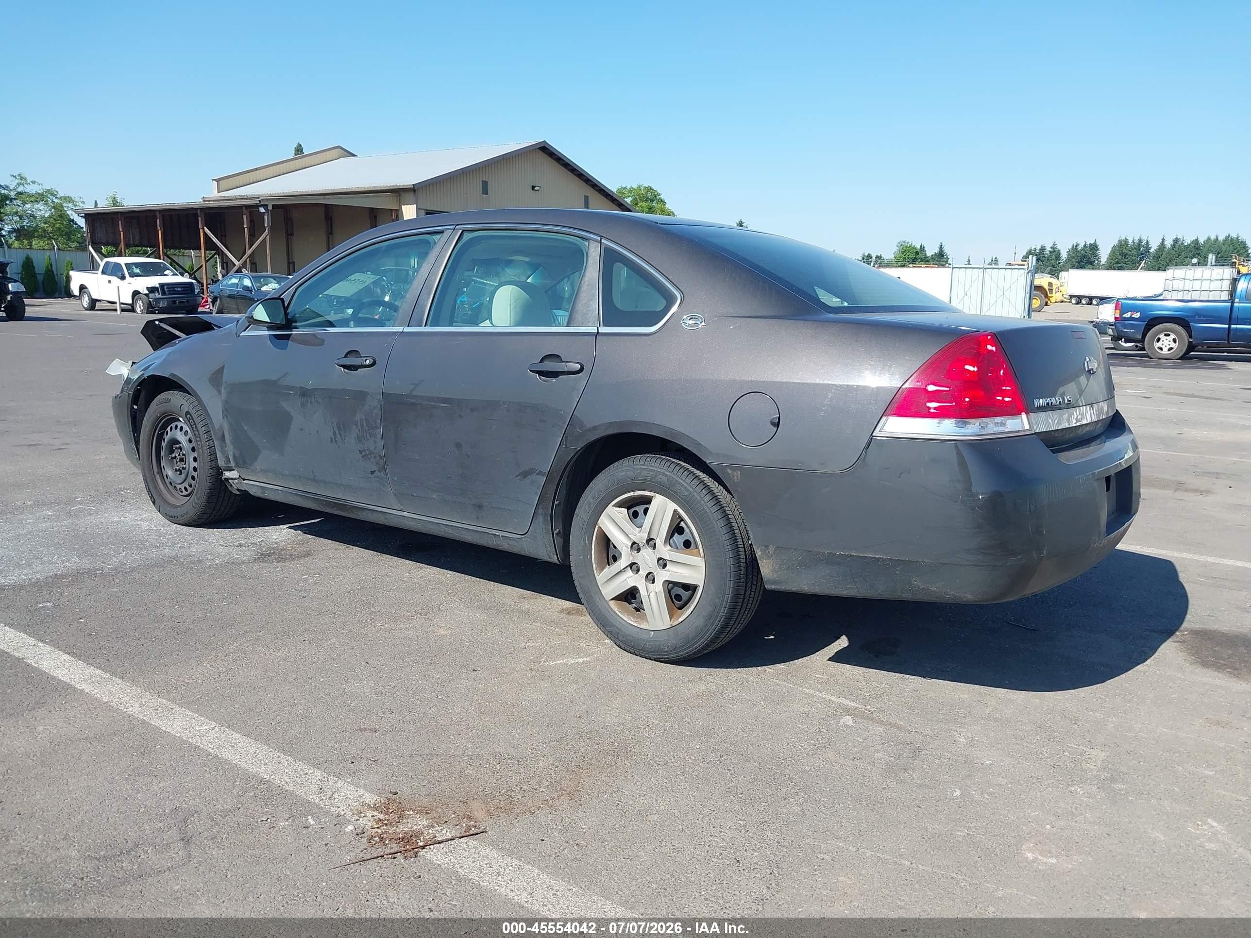 2008 Chevrolet Impala Ls Gray vin: 2G1WB58K081298193