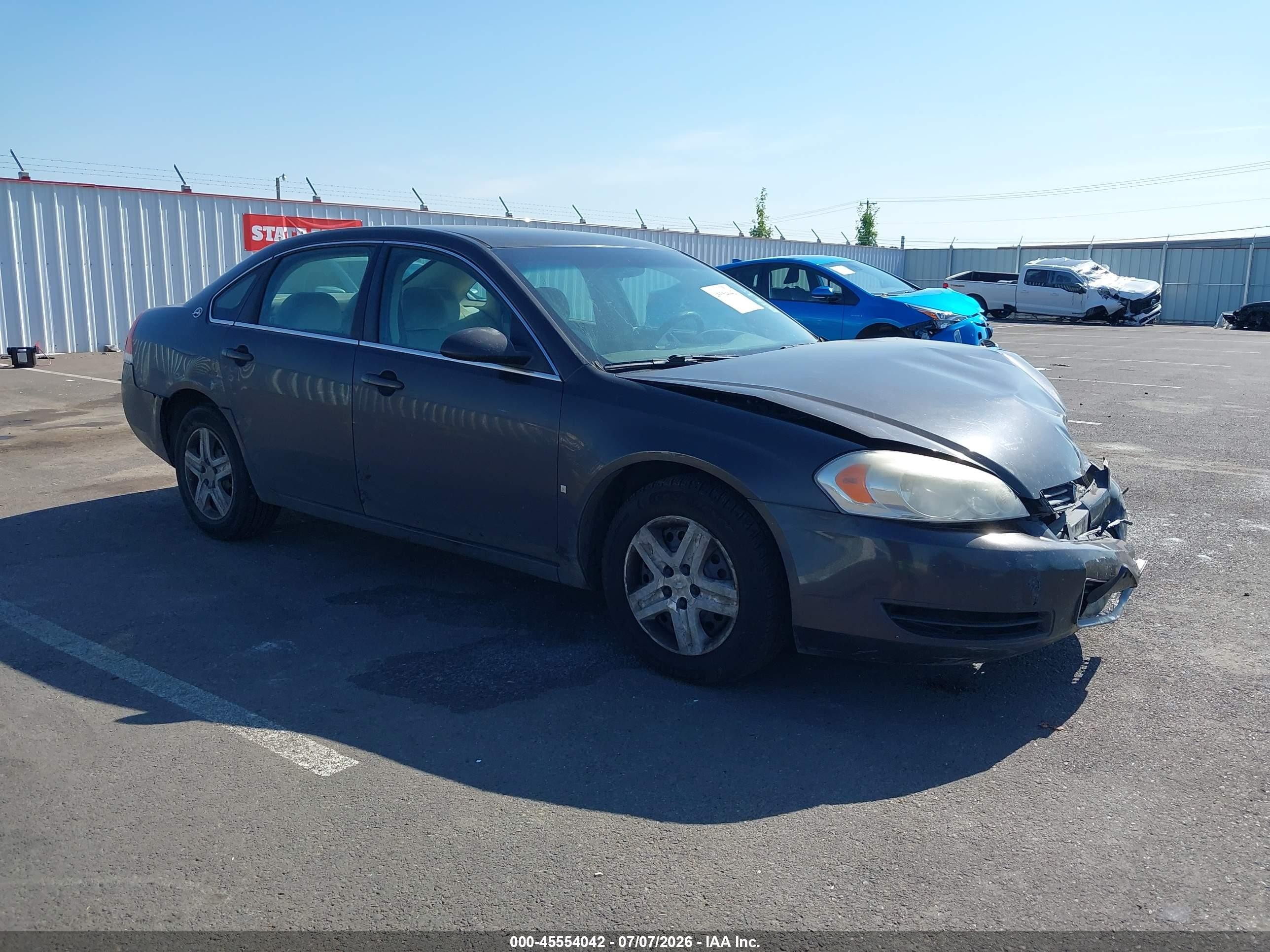 2008 Chevrolet Impala Ls Gray vin: 2G1WB58K081298193