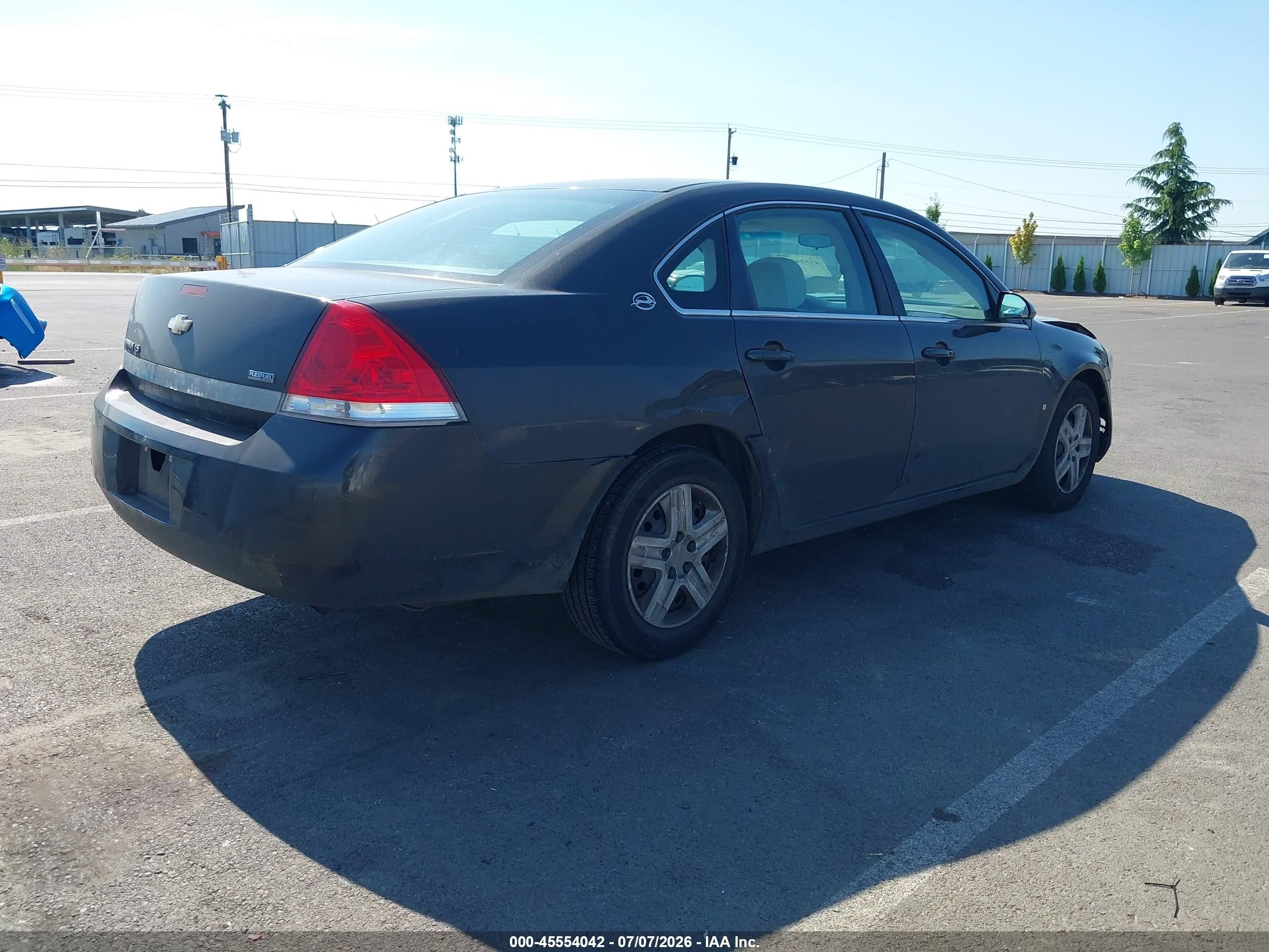 2008 Chevrolet Impala Ls Gray vin: 2G1WB58K081298193
