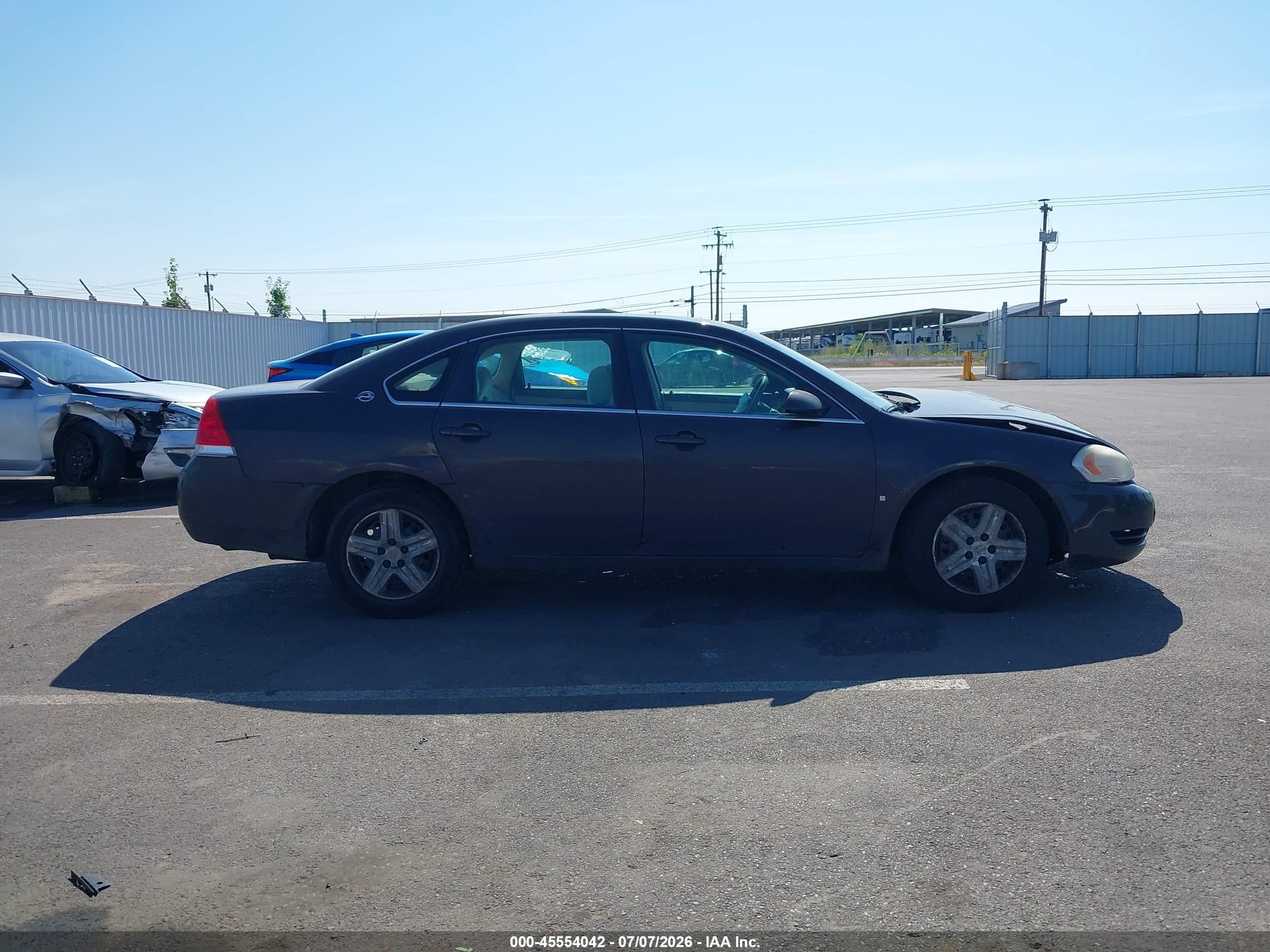 2008 Chevrolet Impala Ls Gray vin: 2G1WB58K081298193