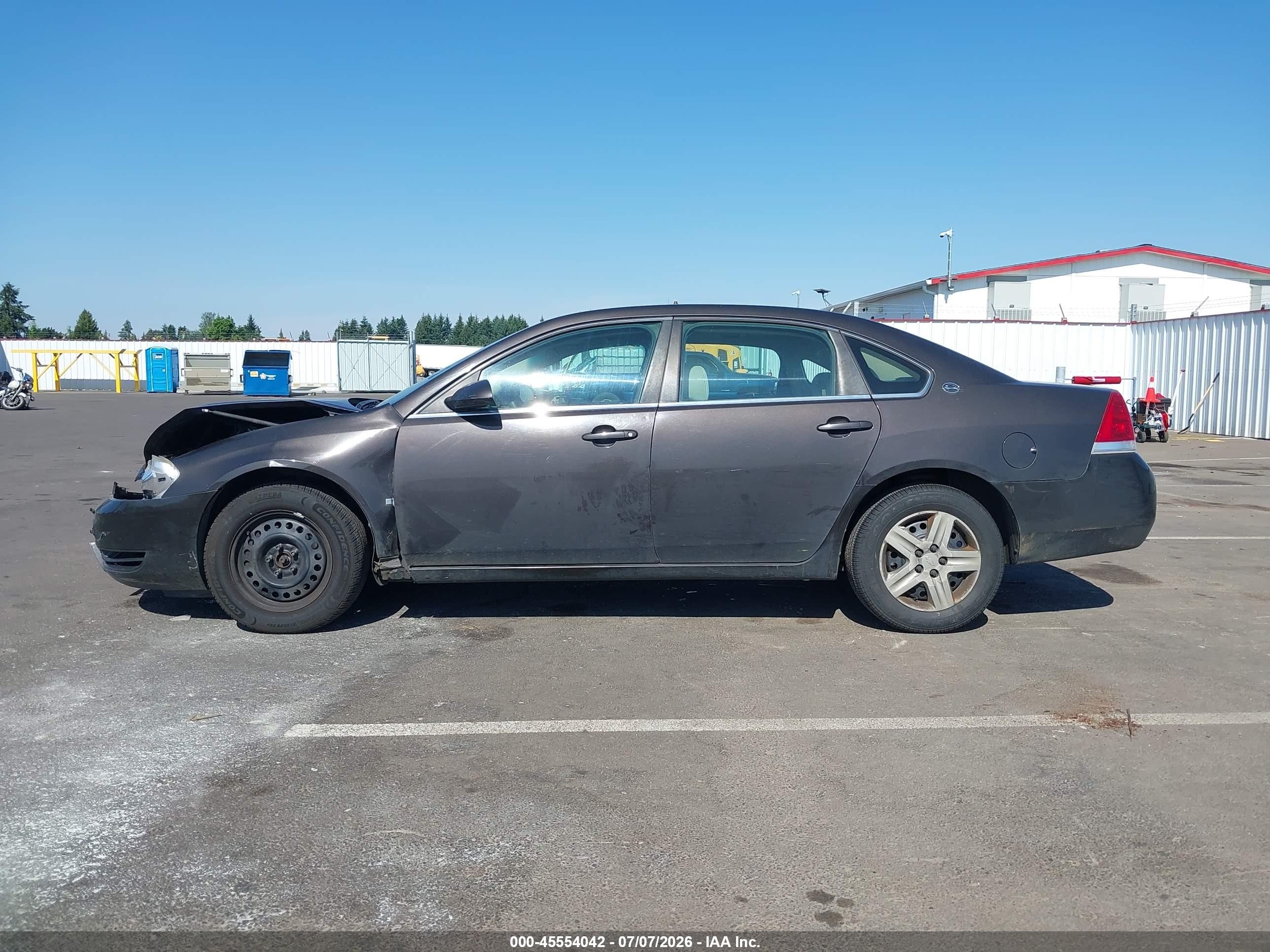 2008 Chevrolet Impala Ls Gray vin: 2G1WB58K081298193
