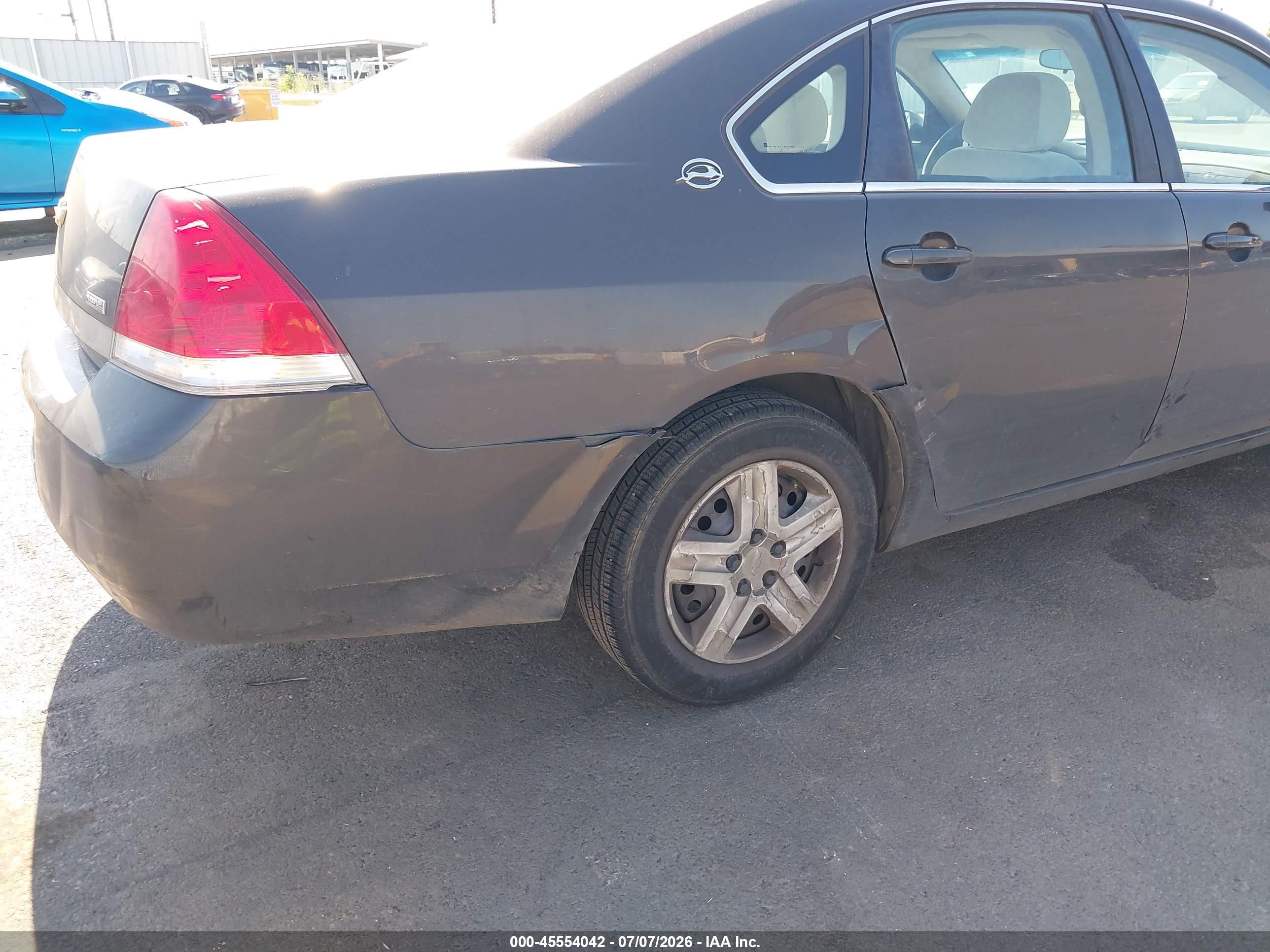 2008 Chevrolet Impala Ls Gray vin: 2G1WB58K081298193