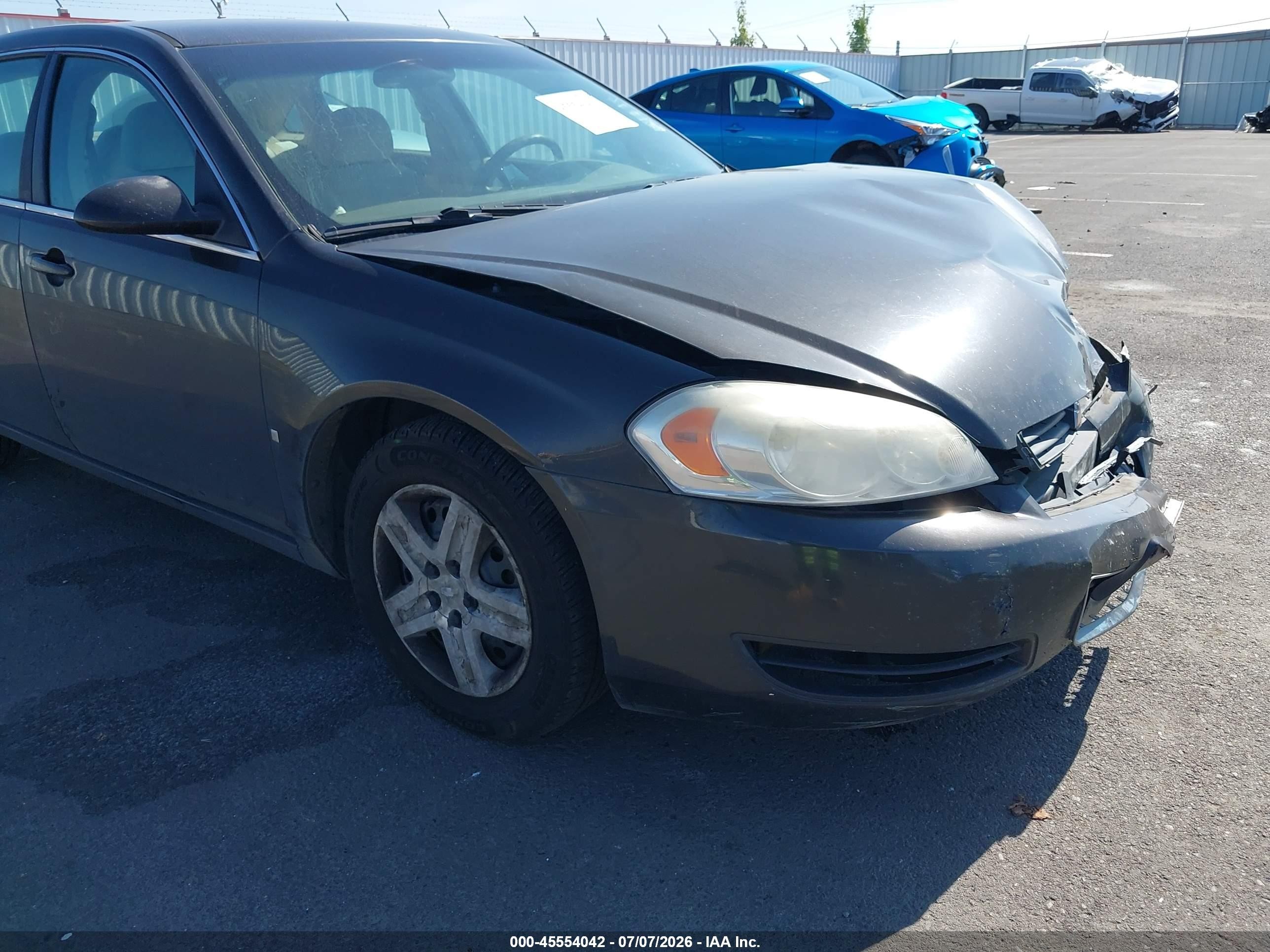 2008 Chevrolet Impala Ls Gray vin: 2G1WB58K081298193