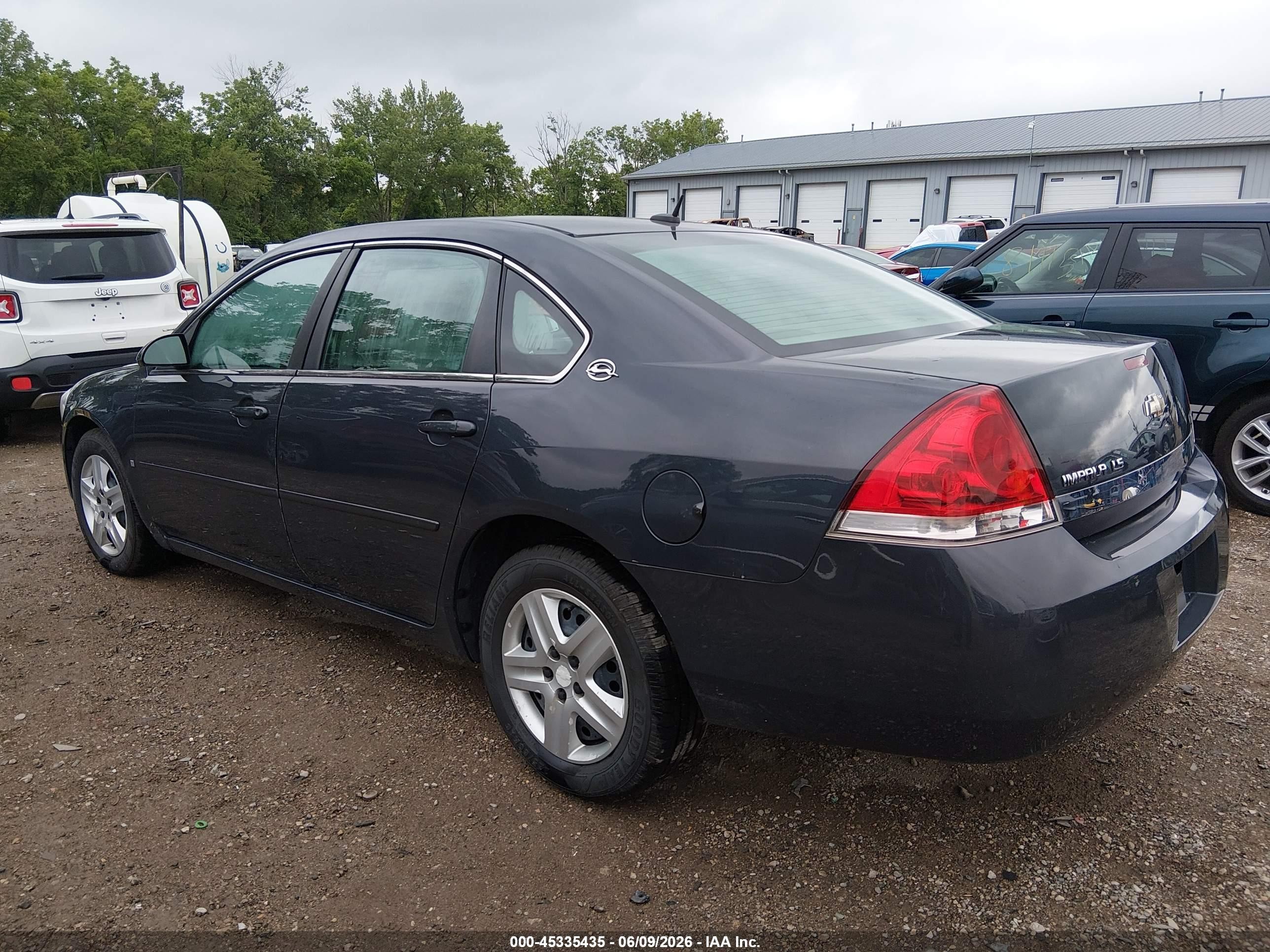 2008 Chevrolet Impala Ls Black vin: 2G1WB58K081369005