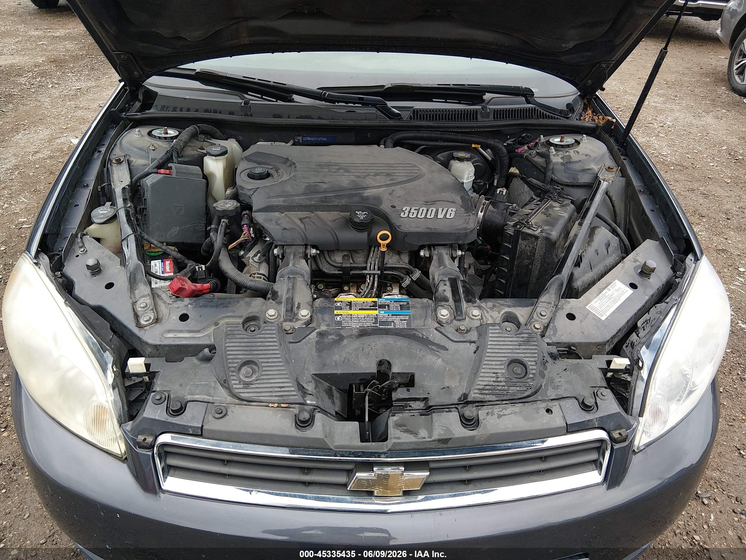 2008 Chevrolet Impala Ls Black vin: 2G1WB58K081369005