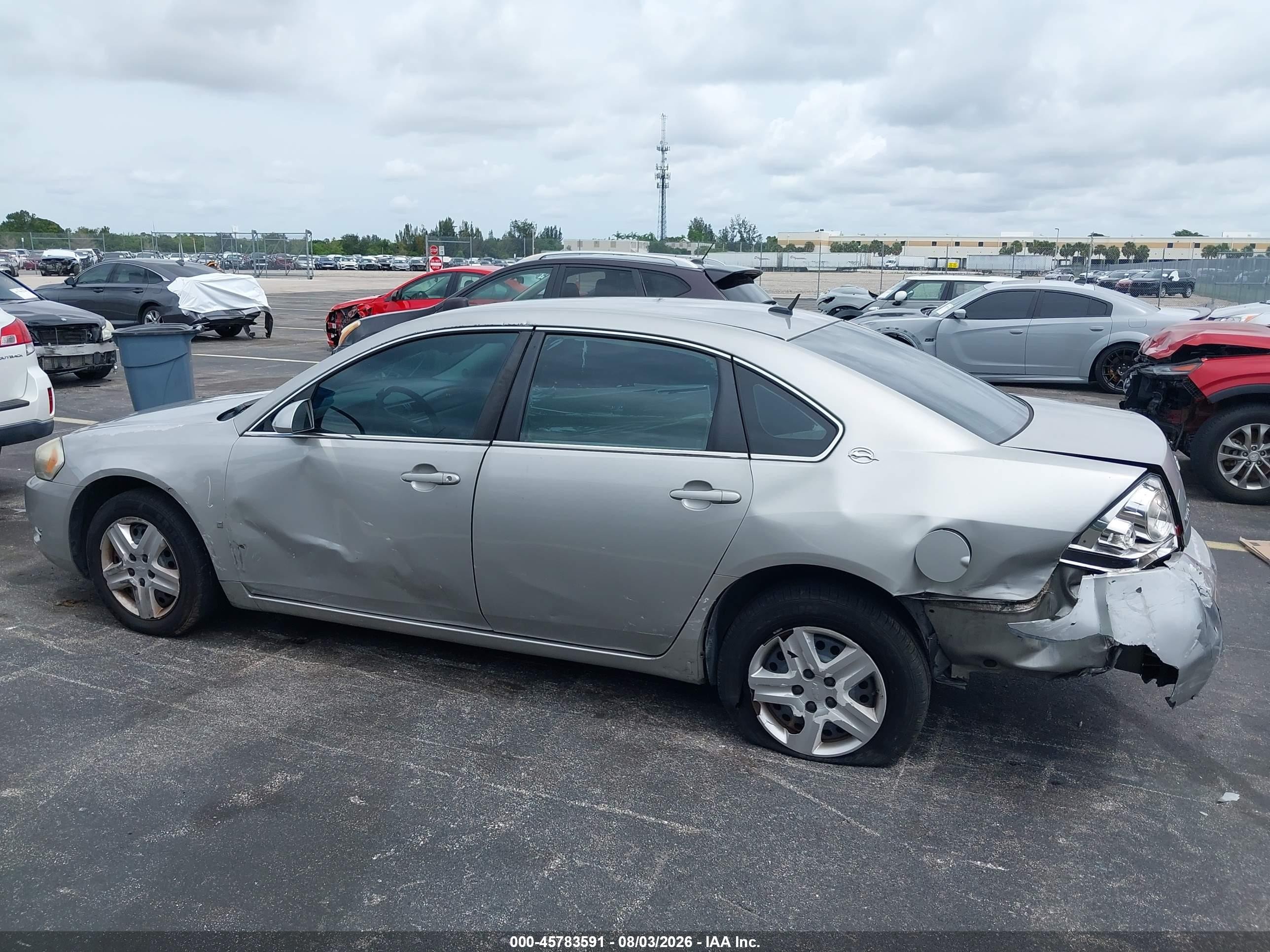 2008 Chevrolet Impala Ls Серебряный vin: 2G1WB58K089145752