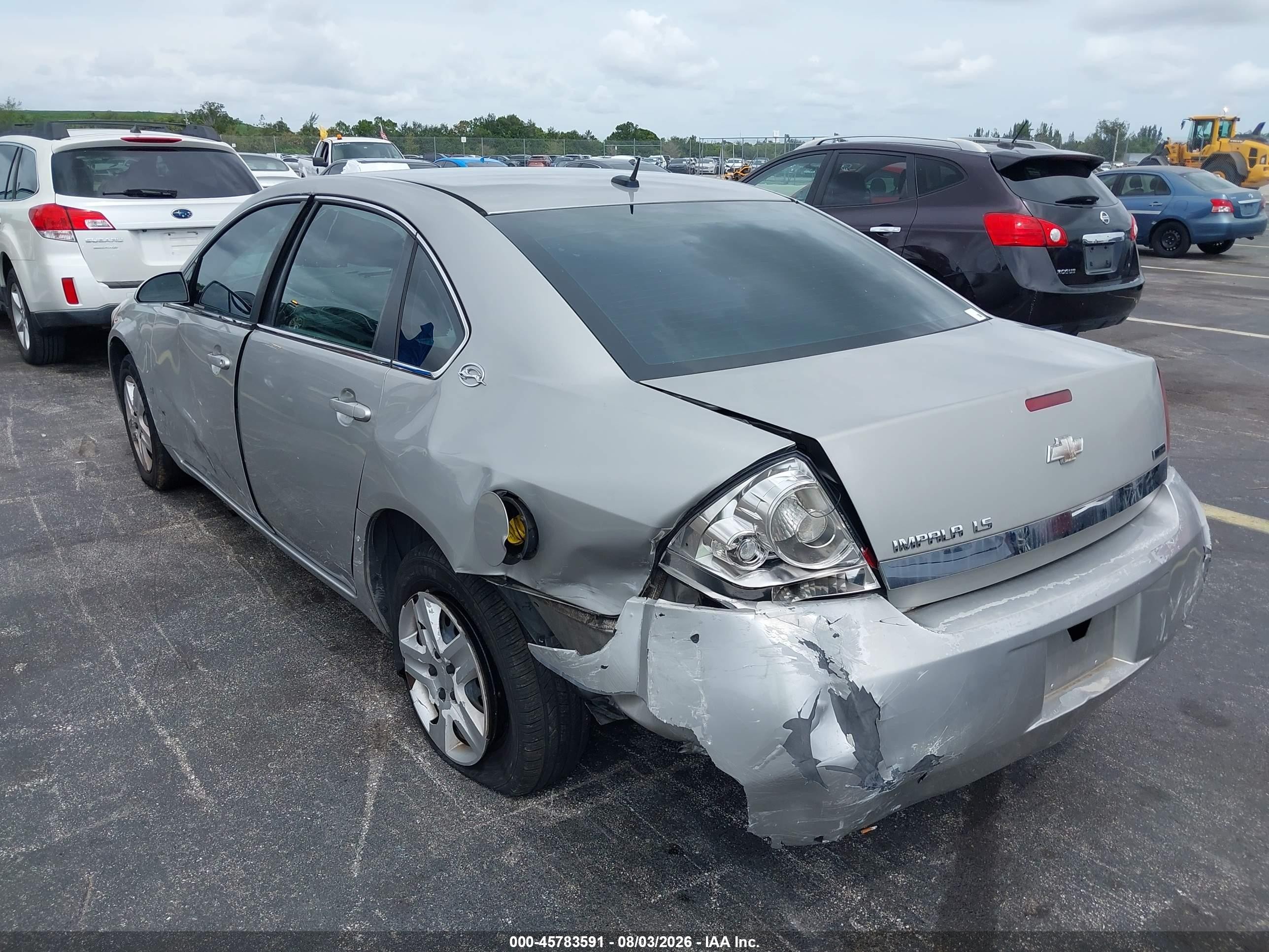 2008 Chevrolet Impala Ls Серебряный vin: 2G1WB58K089145752