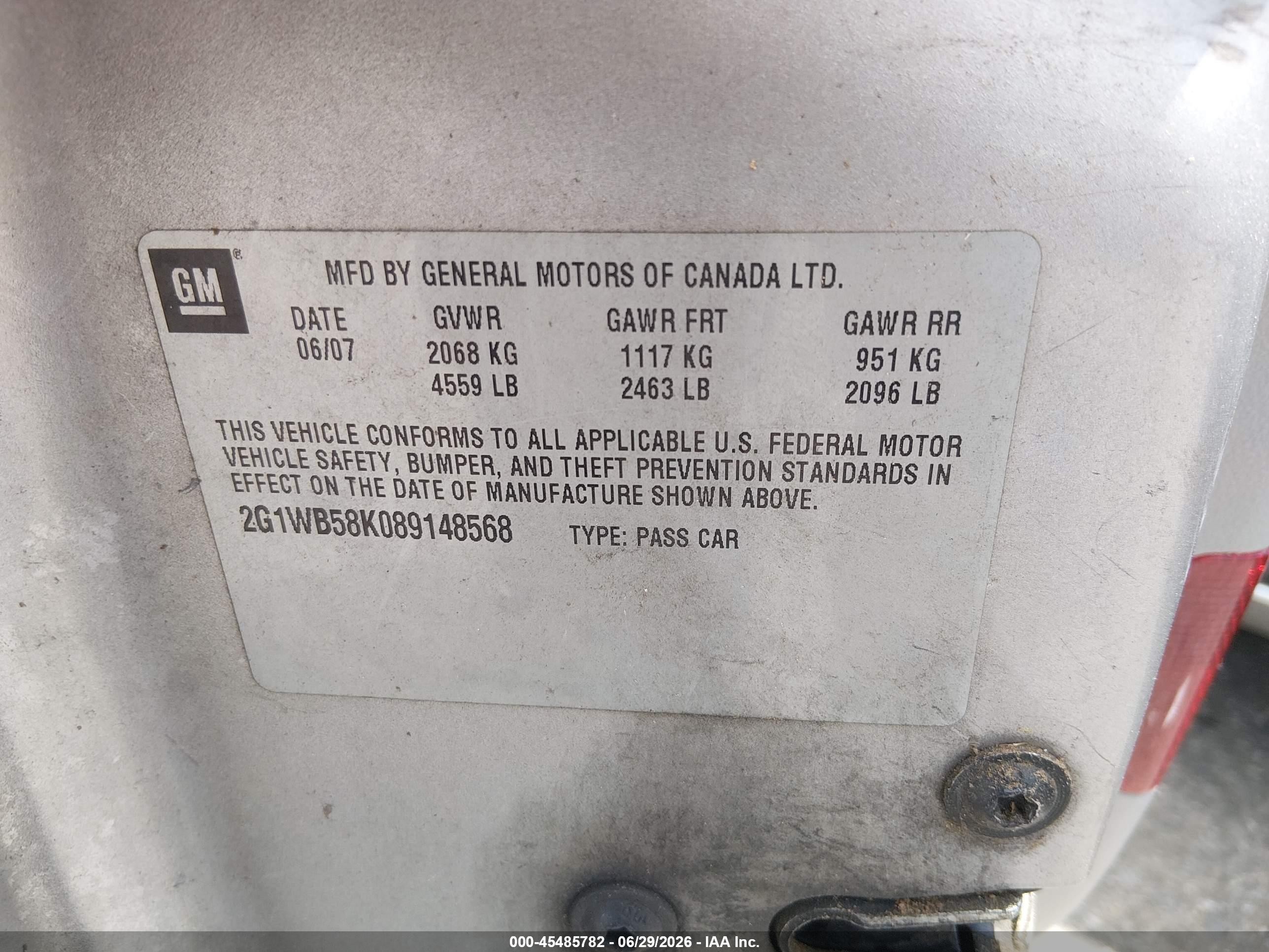 2008 Chevrolet Impala Ls Silver vin: 2G1WB58K089148568