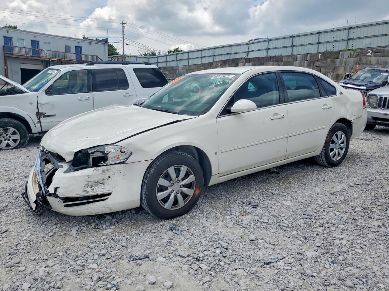 2008 Chevrolet Impala Ls White vin: 2G1WB58K089187824