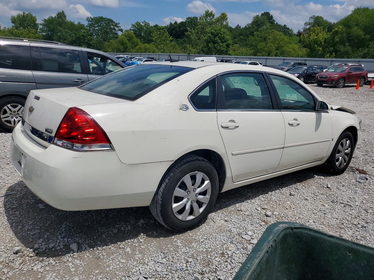 2008 Chevrolet Impala Ls White vin: 2G1WB58K089187824