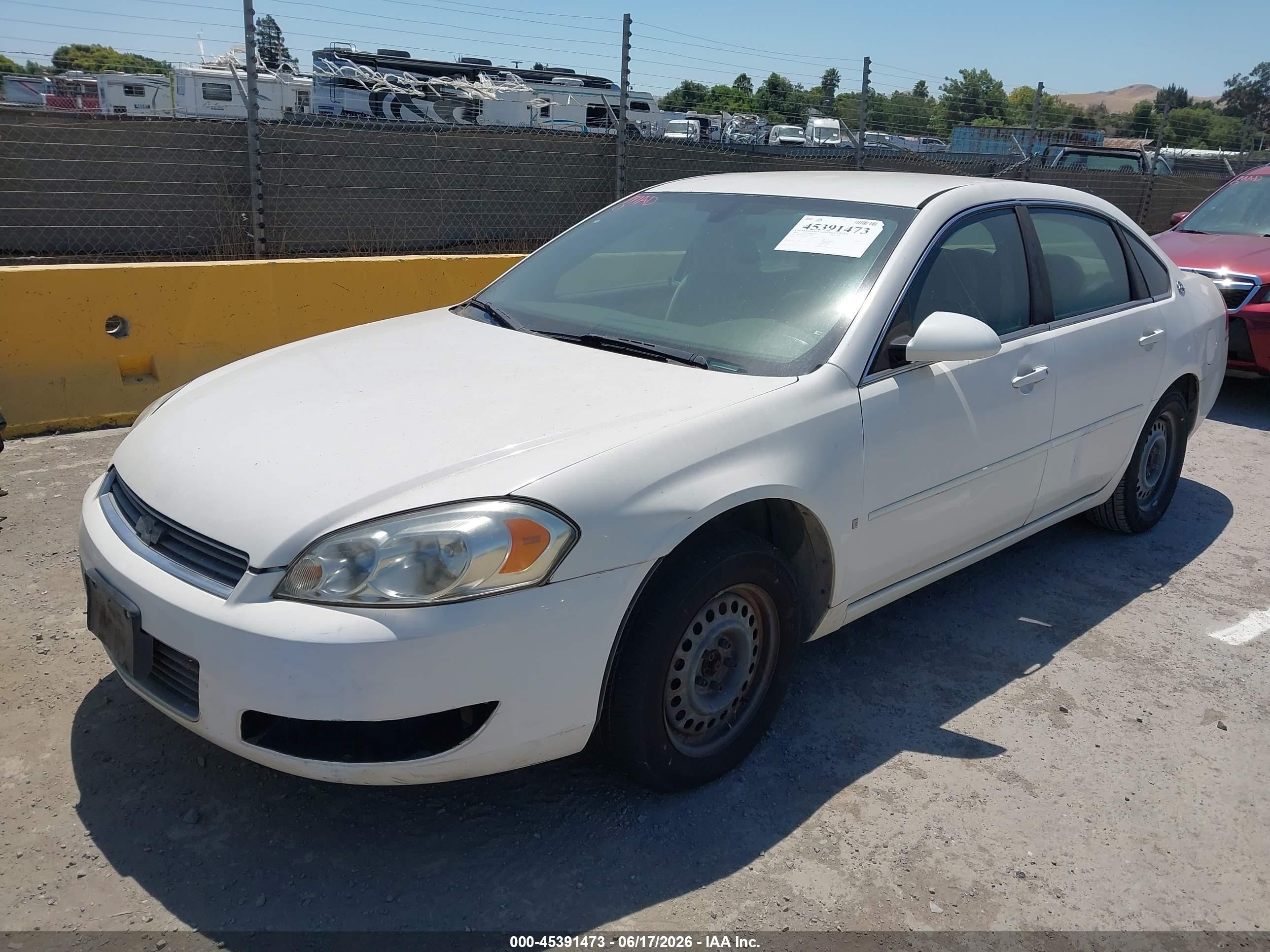 2007 Chevrolet Impala Ls White vin: 2G1WB58K179358076
