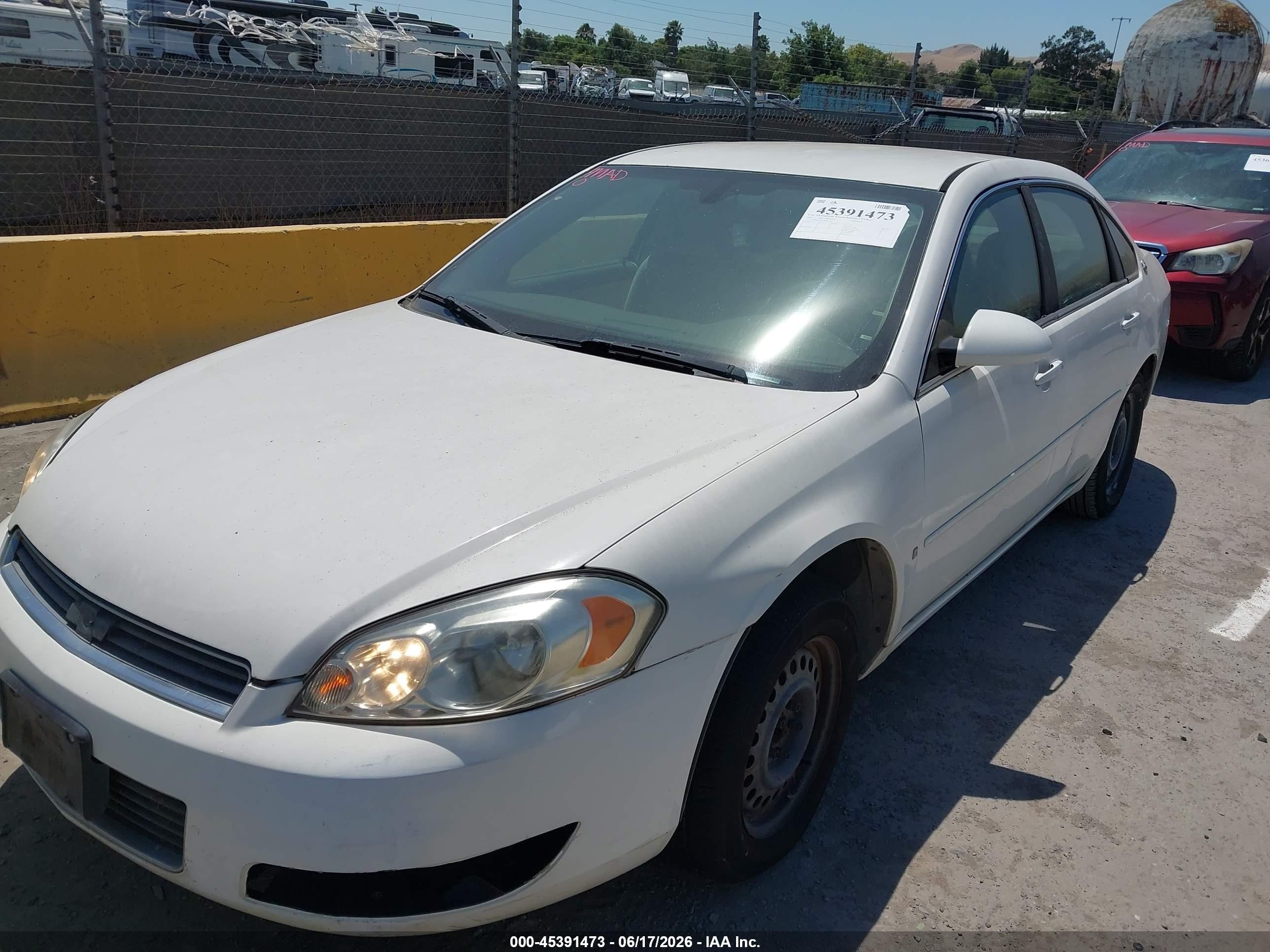 2007 Chevrolet Impala Ls White vin: 2G1WB58K179358076